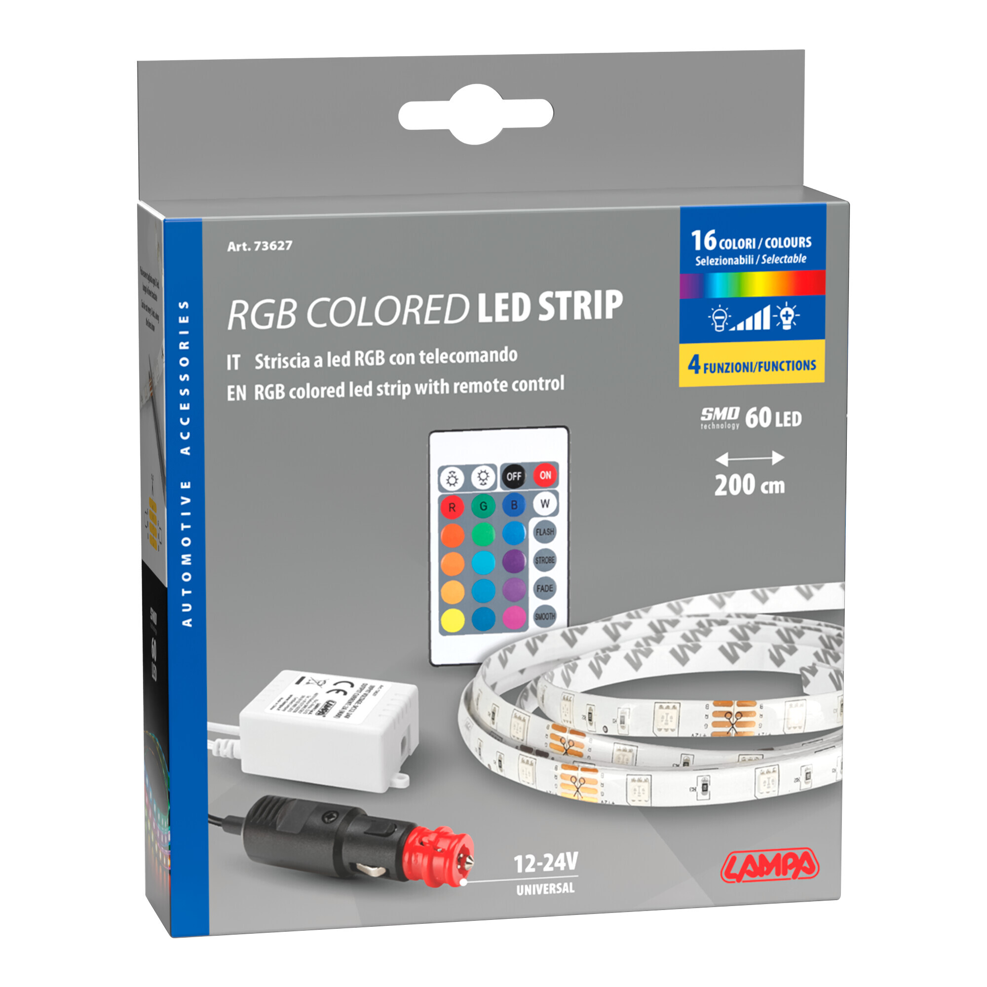 Striscia adesiva a Led RGB, 12/24V - 200 cm - immagine 10
