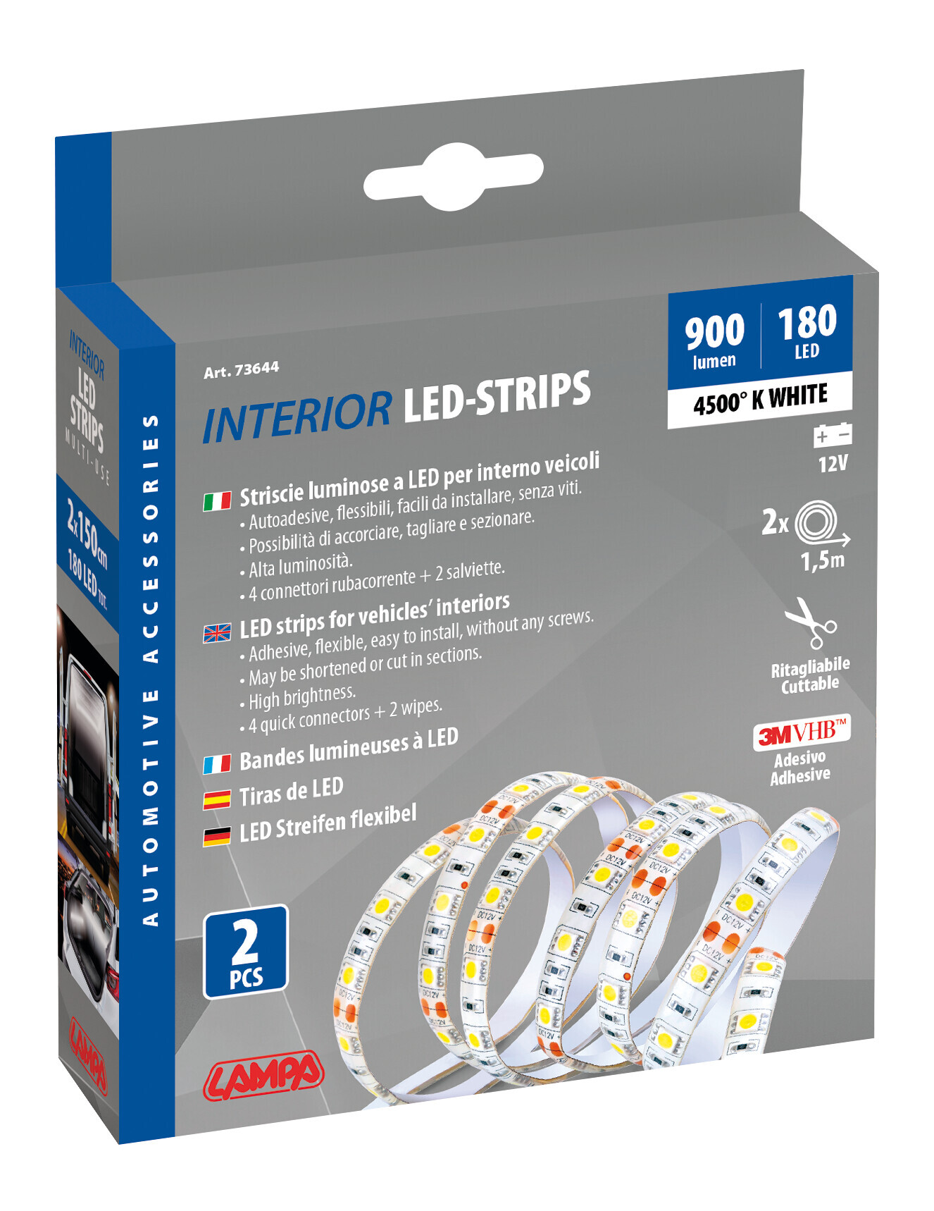 Strisce a Led per interno, luce bianca, 12V - 150 cm - immagine 11