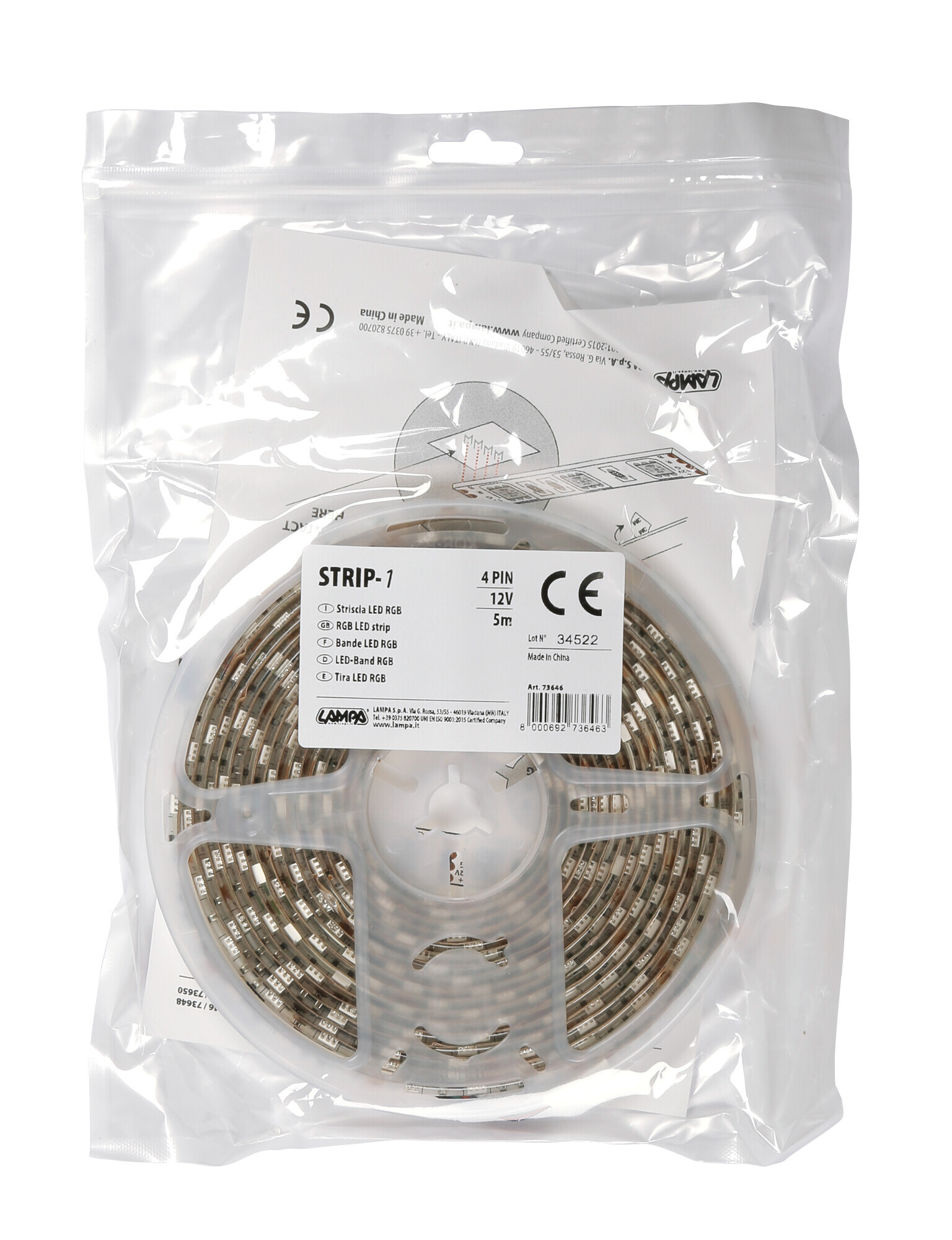Striscia Led RGB, 350 Led - 500 cm - 12V - immagine 8