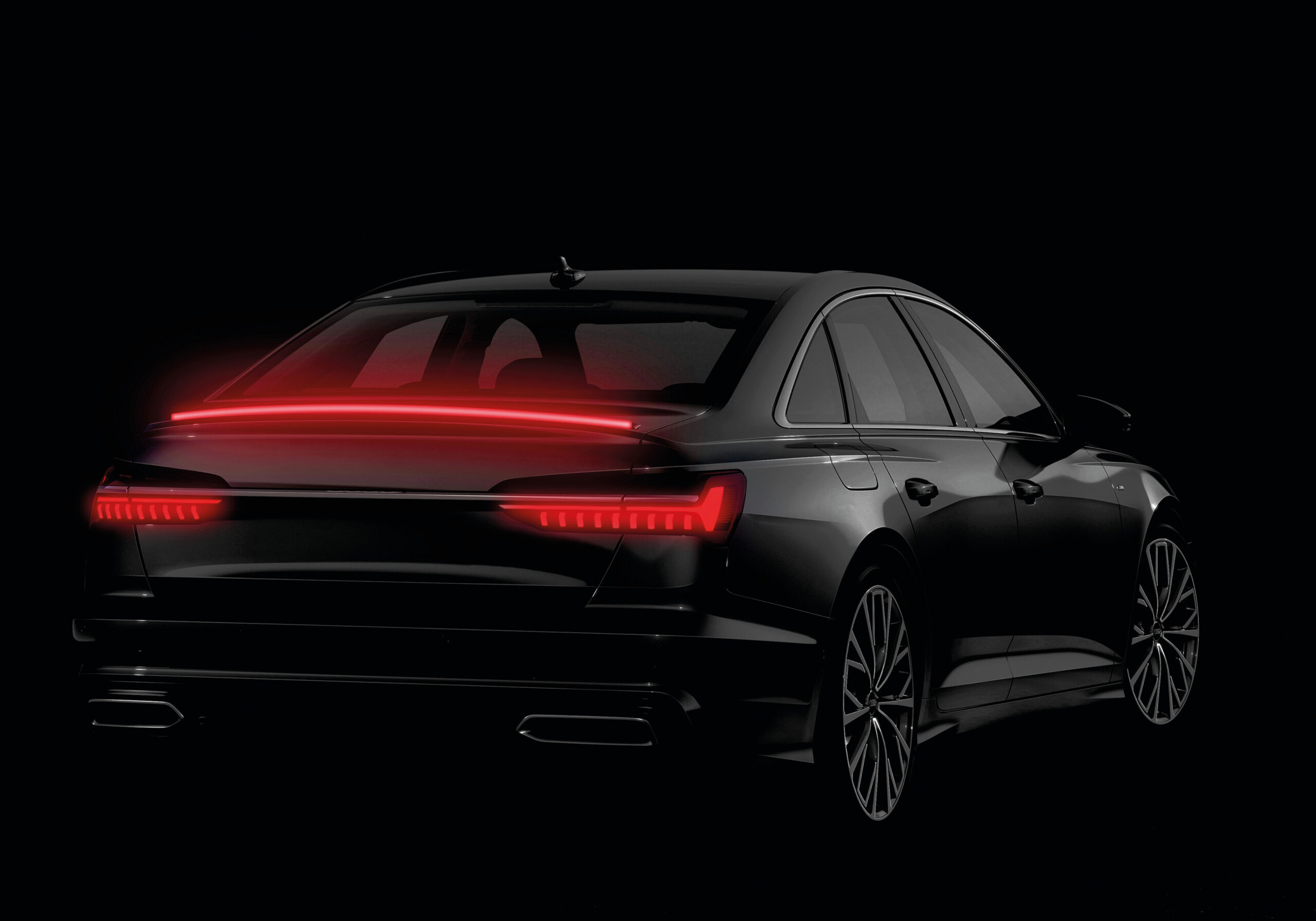 Spoiler carbon-look adesivo con integrata striscia luminosa a led rossi - 120 cm - 12V - immagine 4