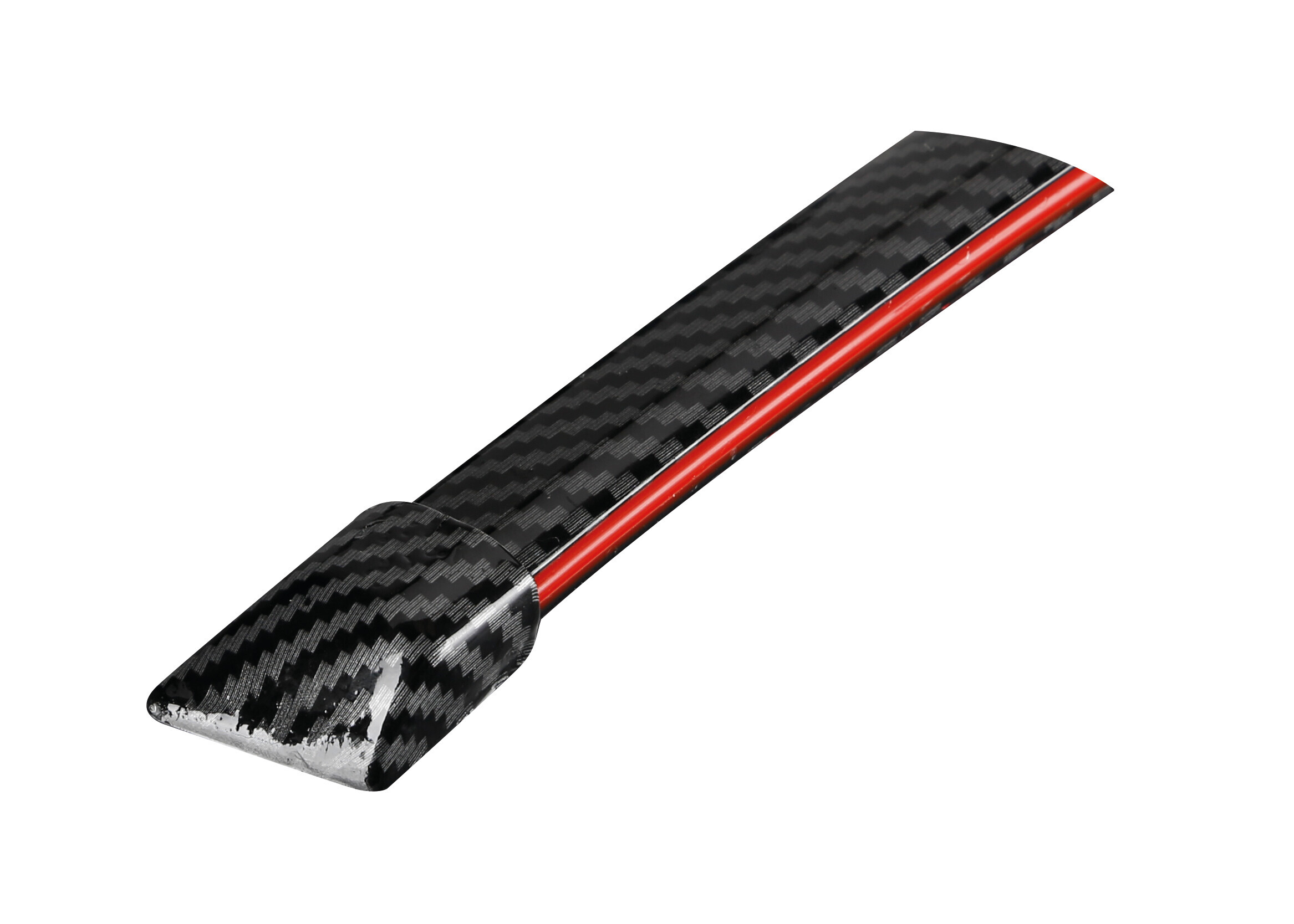 Spoiler carbon-look adesivo con integrata striscia luminosa a led rossi - 120 cm - 12V - immagine 2