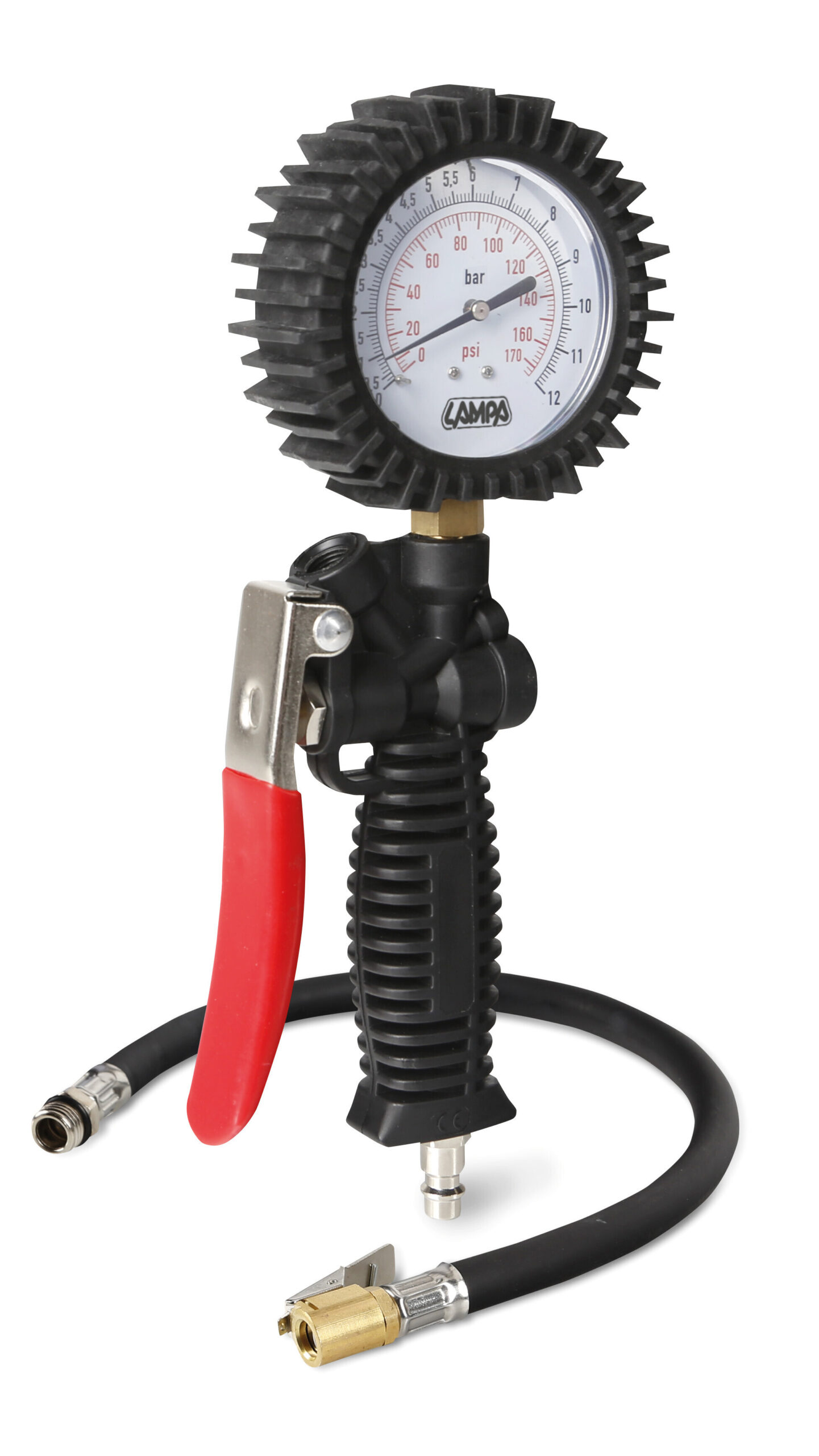 Gonfia pneumatici con manometro 270° di precisione - max 12 bar / 170 psi - immagine 2