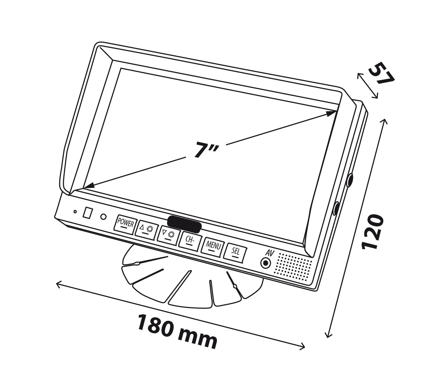 M2, Monitor LCD 7", Cam 1/2/3 - immagine 7