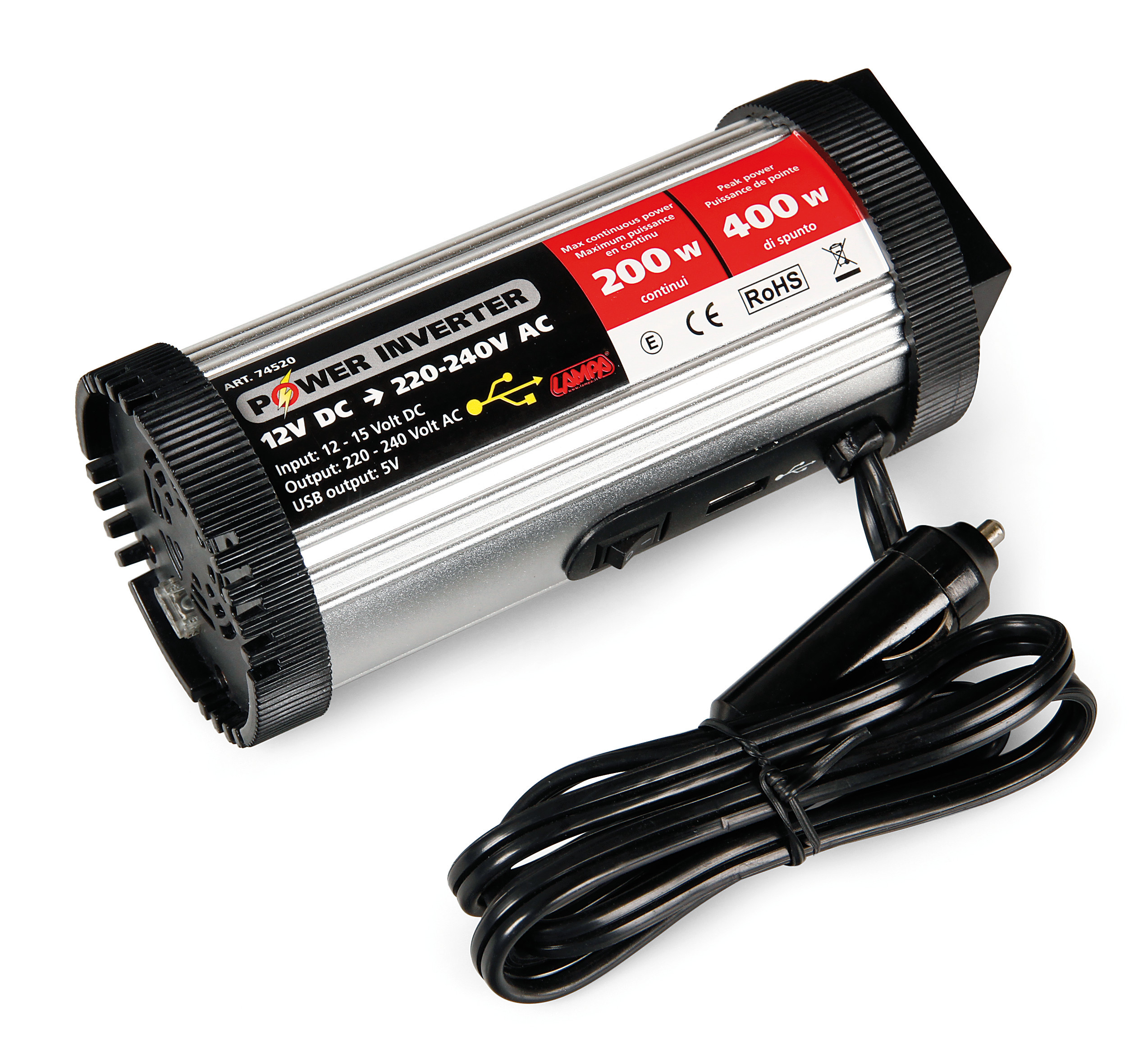 Power Inverter 200, trasformatore 12V > 220V