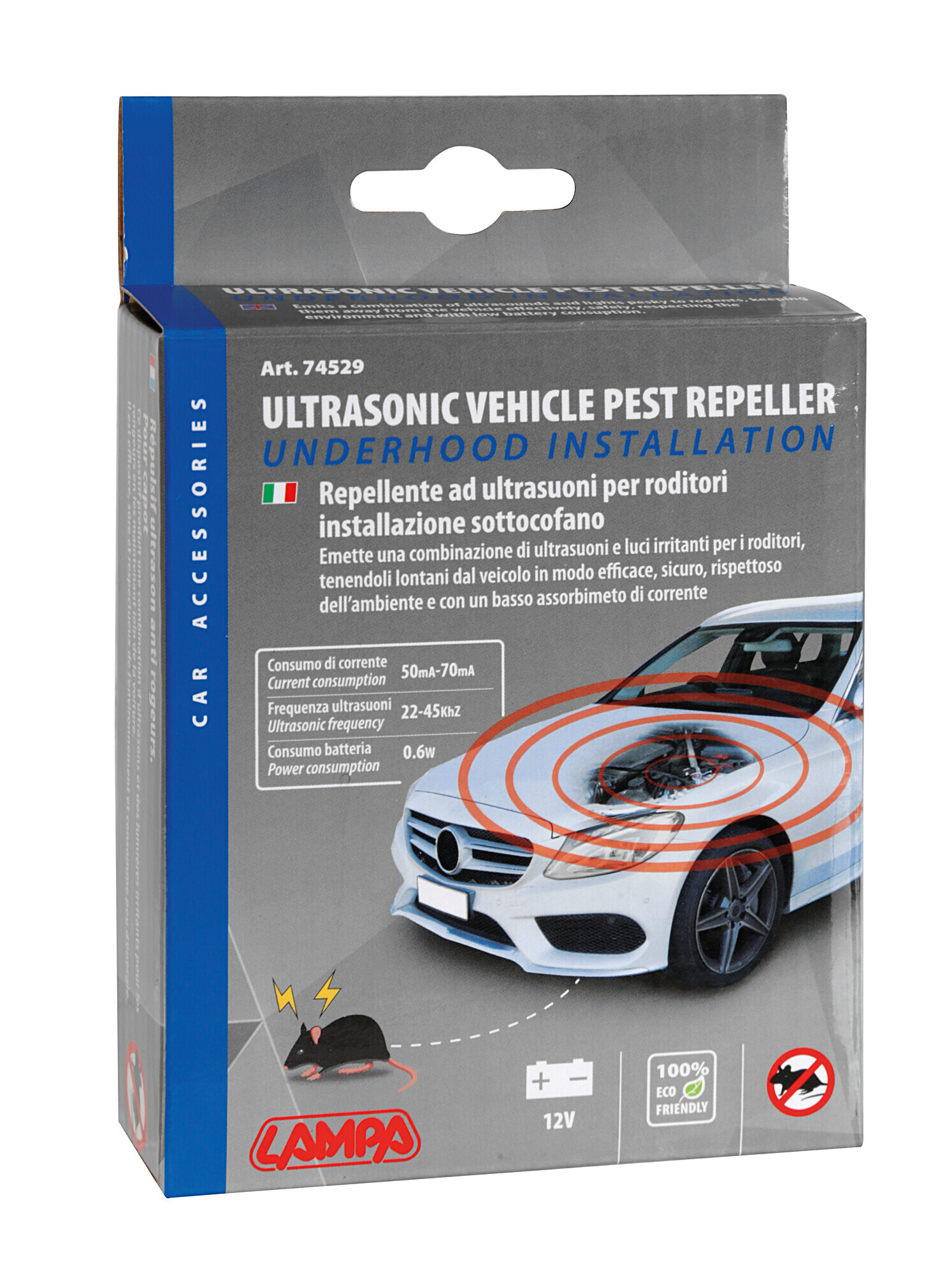 Repellente ad ultrasuoni per roditori - 12V - immagine 5