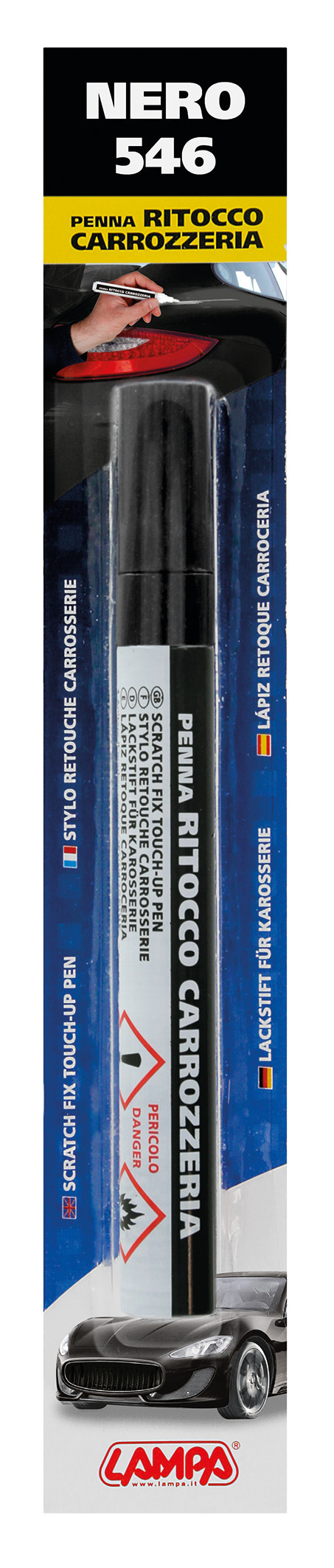 Penna ritocco carrozzeria - Nero - 546