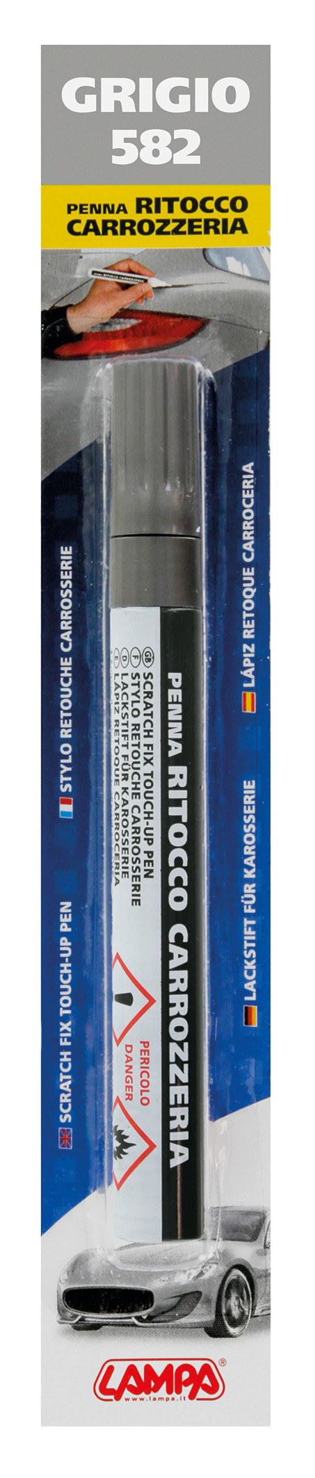 Penna ritocco carrozzeria - Grigio - 582