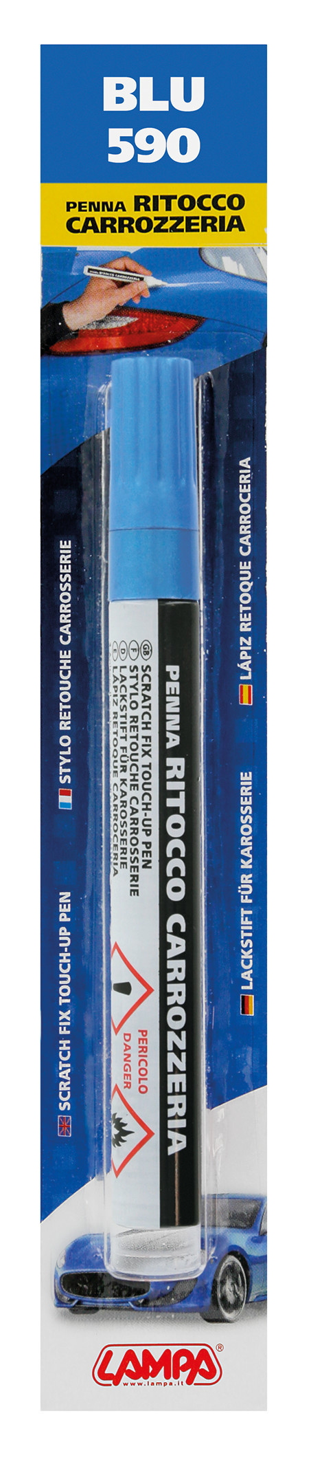 Penna ritocco carrozzeria - Blu - 590