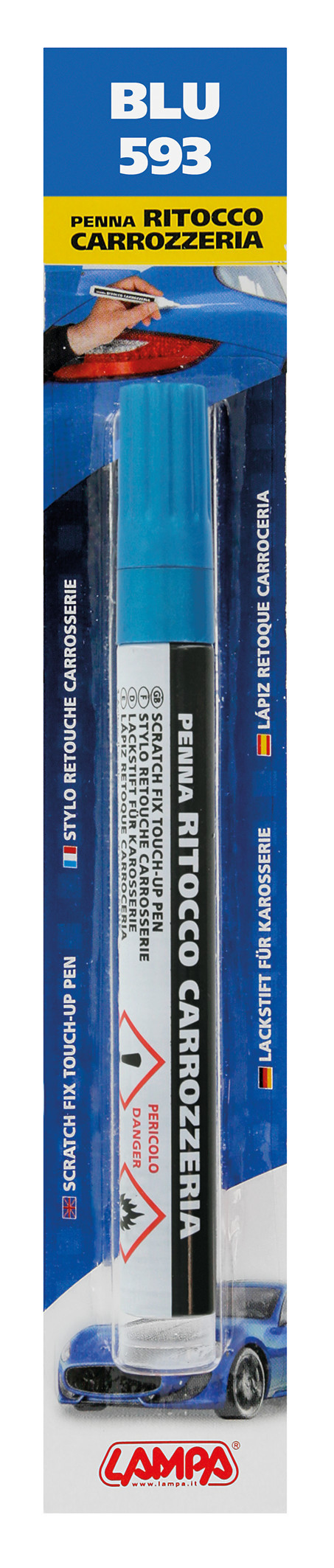 Penna ritocco carrozzeria - Blu - 593