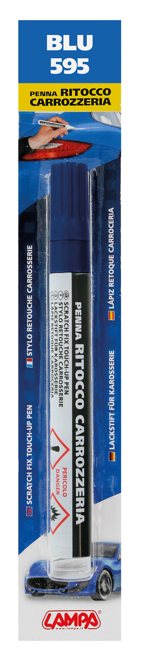 Penna ritocco carrozzeria - Blu - 595