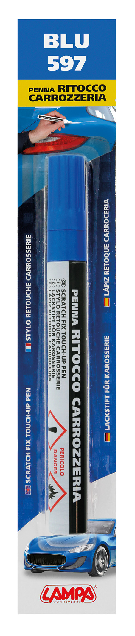 Penna ritocco carrozzeria - Blu - 597 - immagine 4