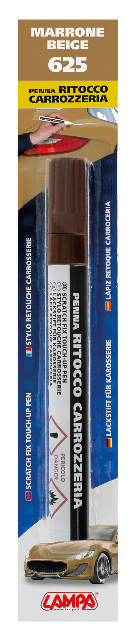 Penna ritocco carrozzeria - Marrone - 625