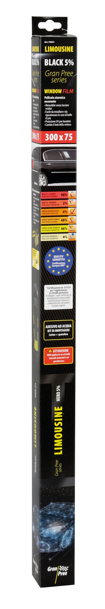 Gran Pree Limousine, pellicola oscurante - 300x75 cm - Black 5% - immagine 4