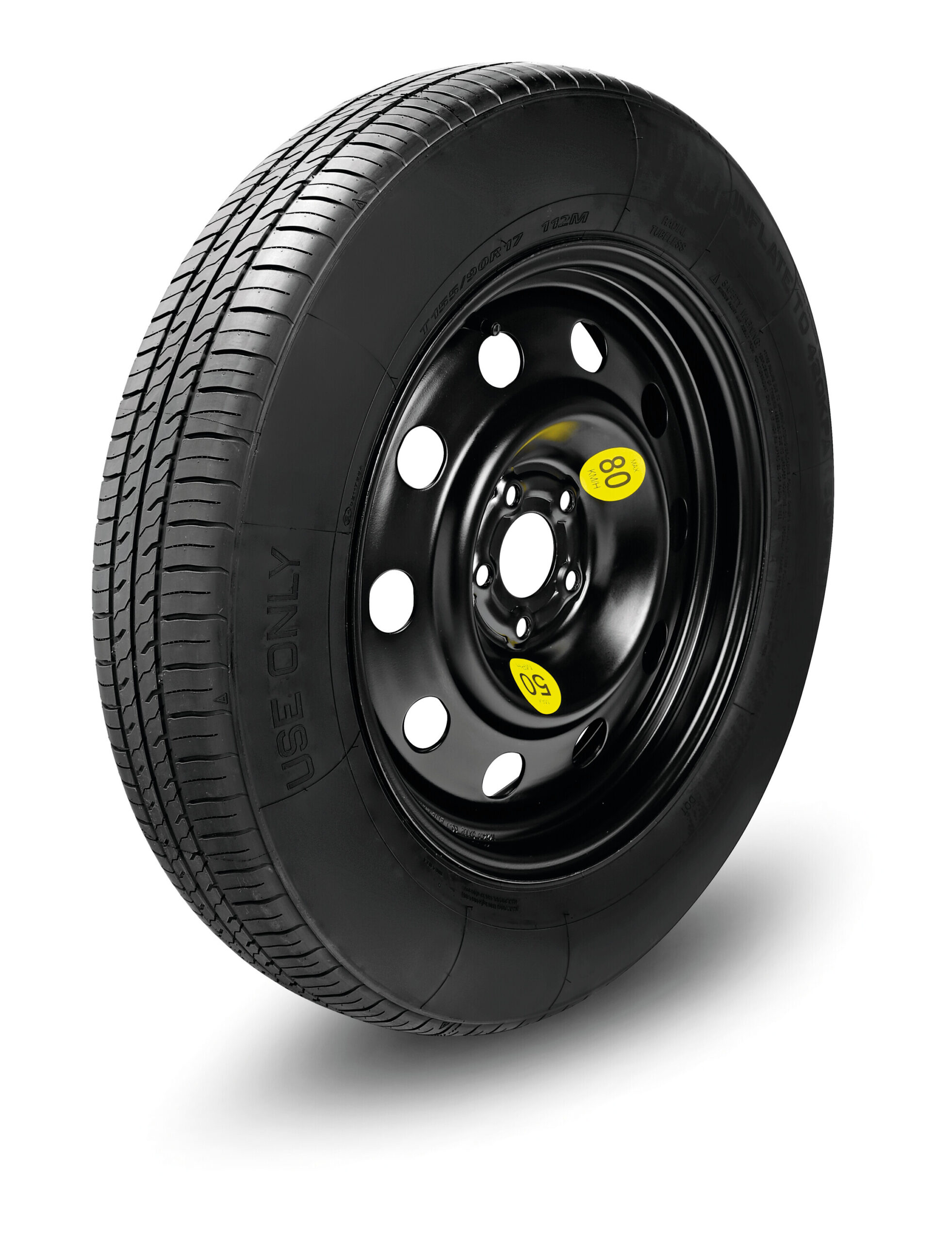 Acciaio - 125/80-15 - Kit ruotino di scorta
