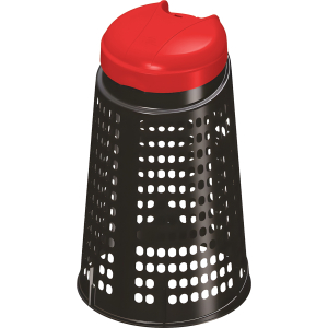 Trespolo grigliato in polipropilene, 110 L - Rosso