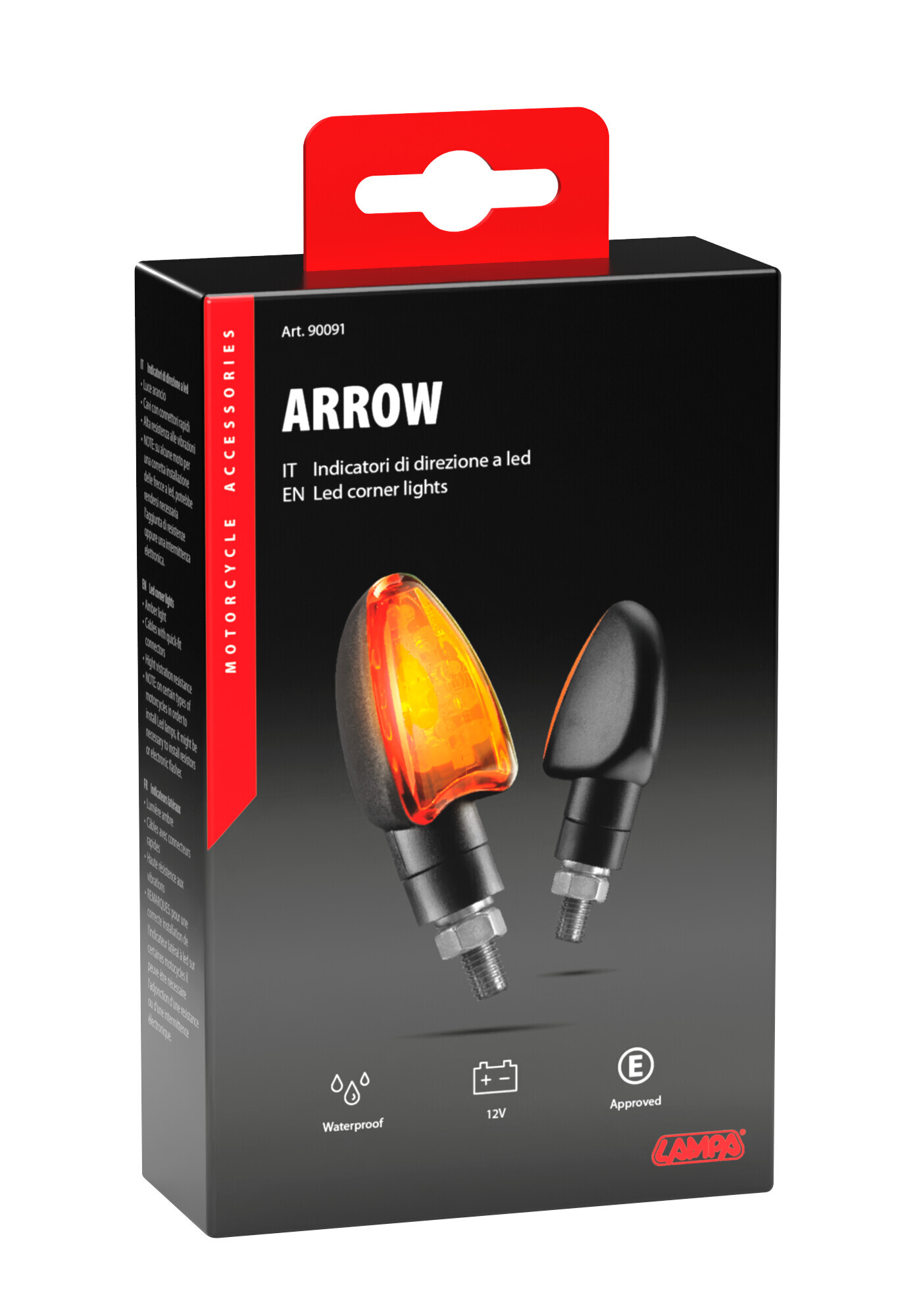 Arrow, indicatori direzione - 12V LED - Nero - immagine 5