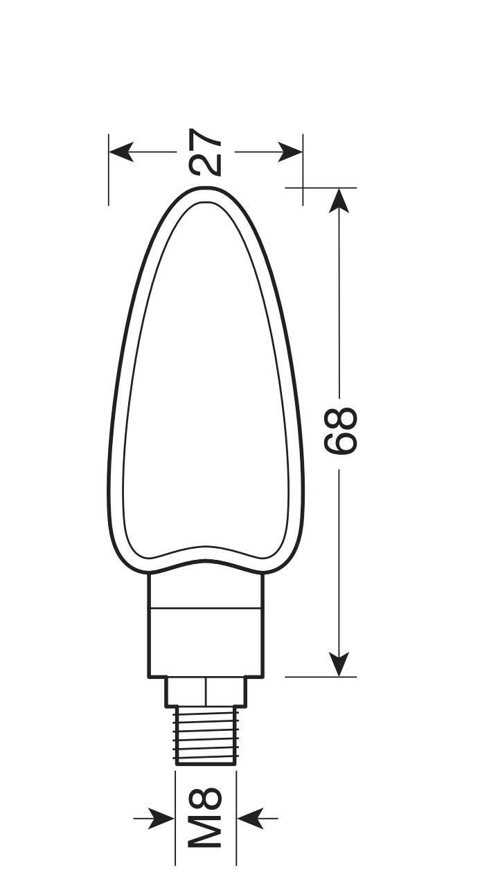 Arrow, indicatori direzione - 12V LED - Nero - immagine 4