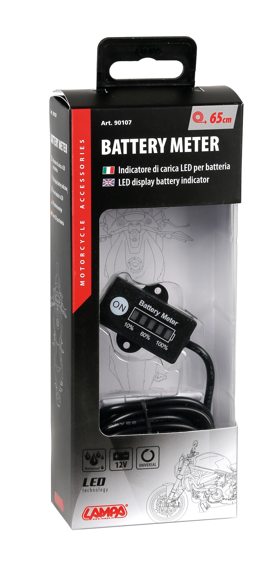 Indicatore di carica a Led per batteria, 12V - immagine 4