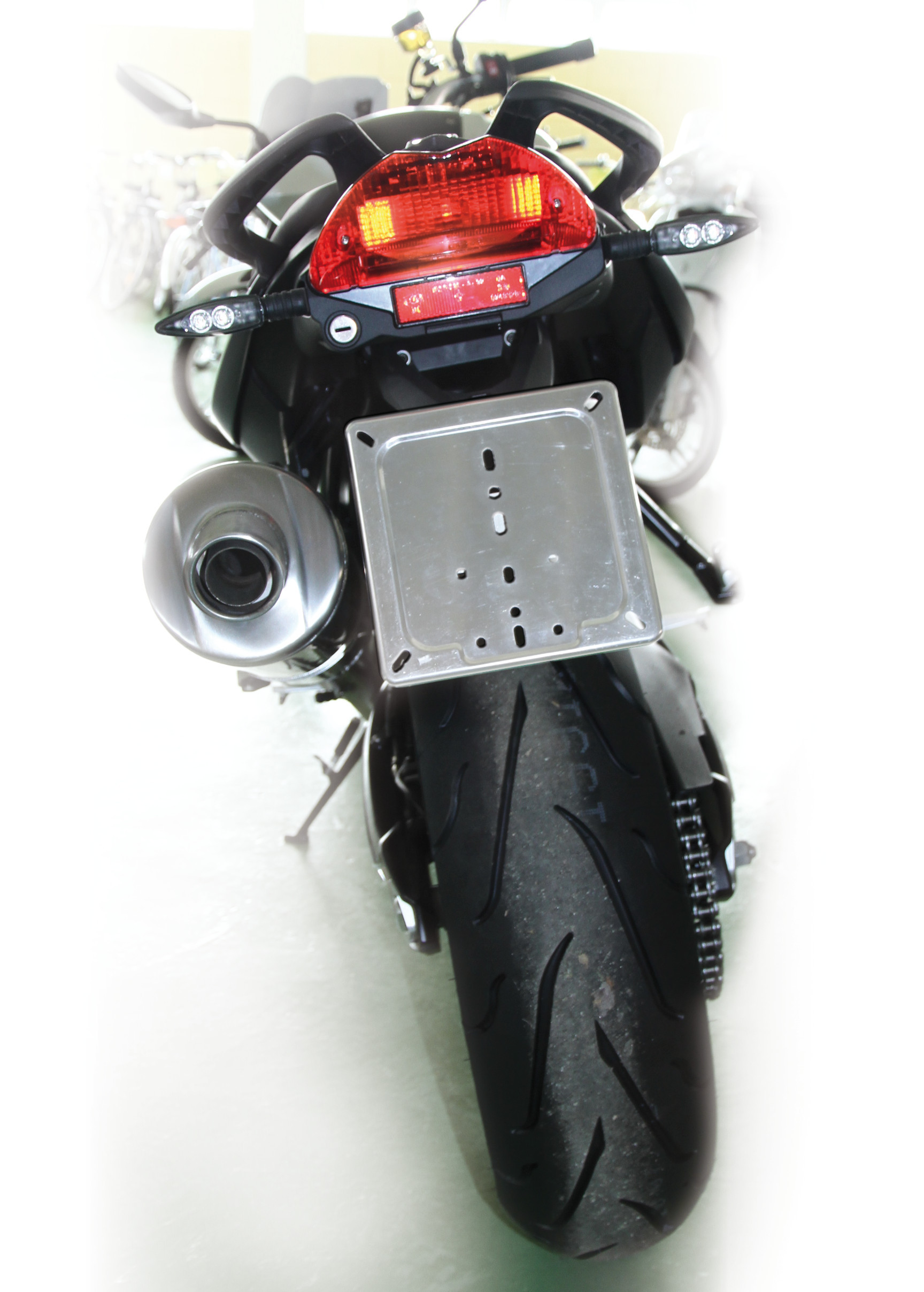 Porta targa in acciaio inox - Cromo - immagine 2