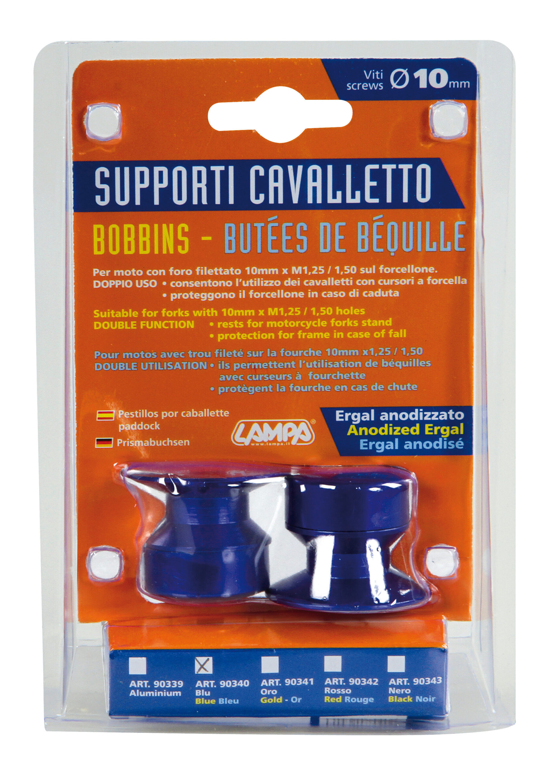 Kit supporti cavalletto - 10 mm - Blu - immagine 2