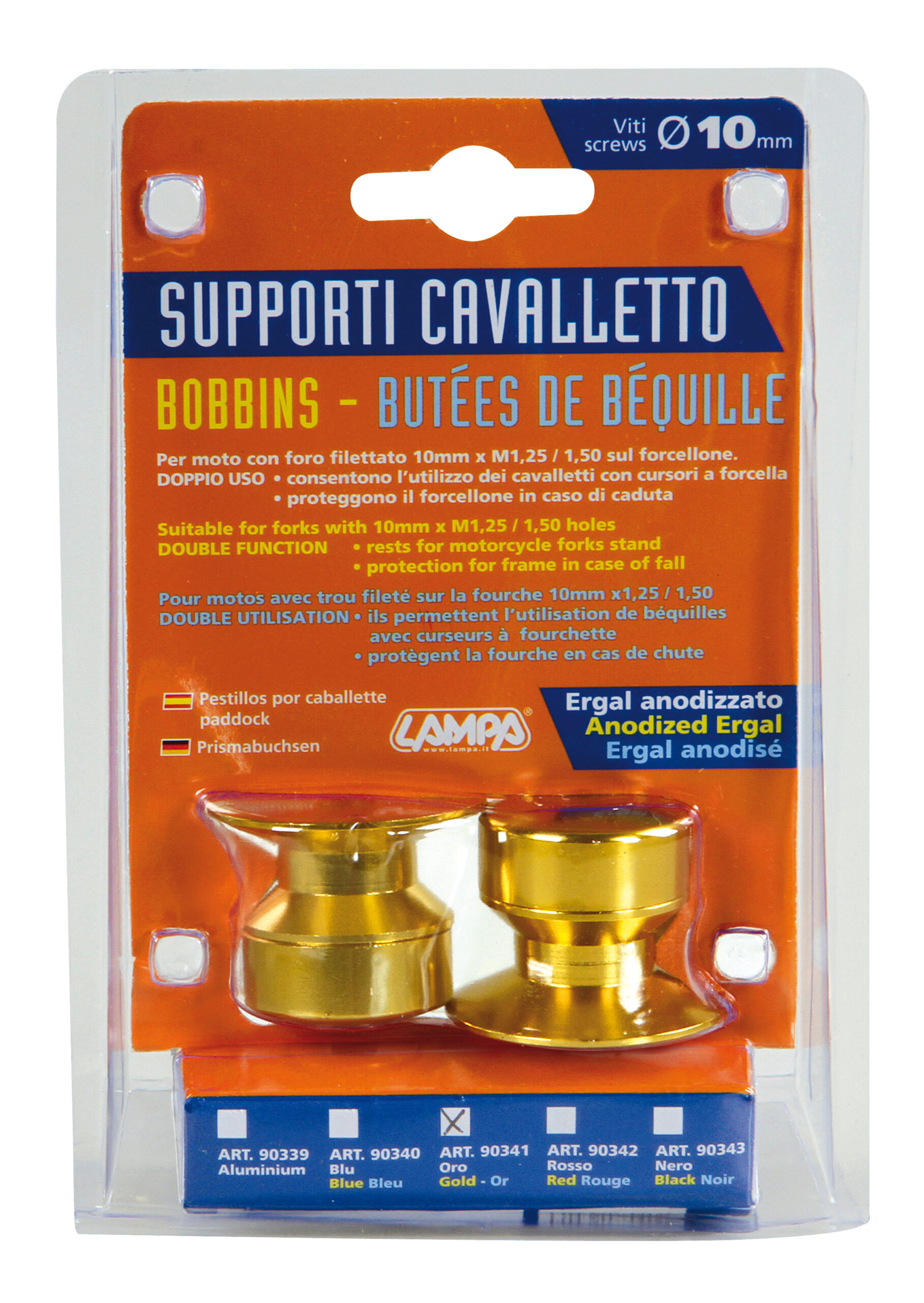 Kit supporti cavalletto - 10 mm - Oro - immagine 2