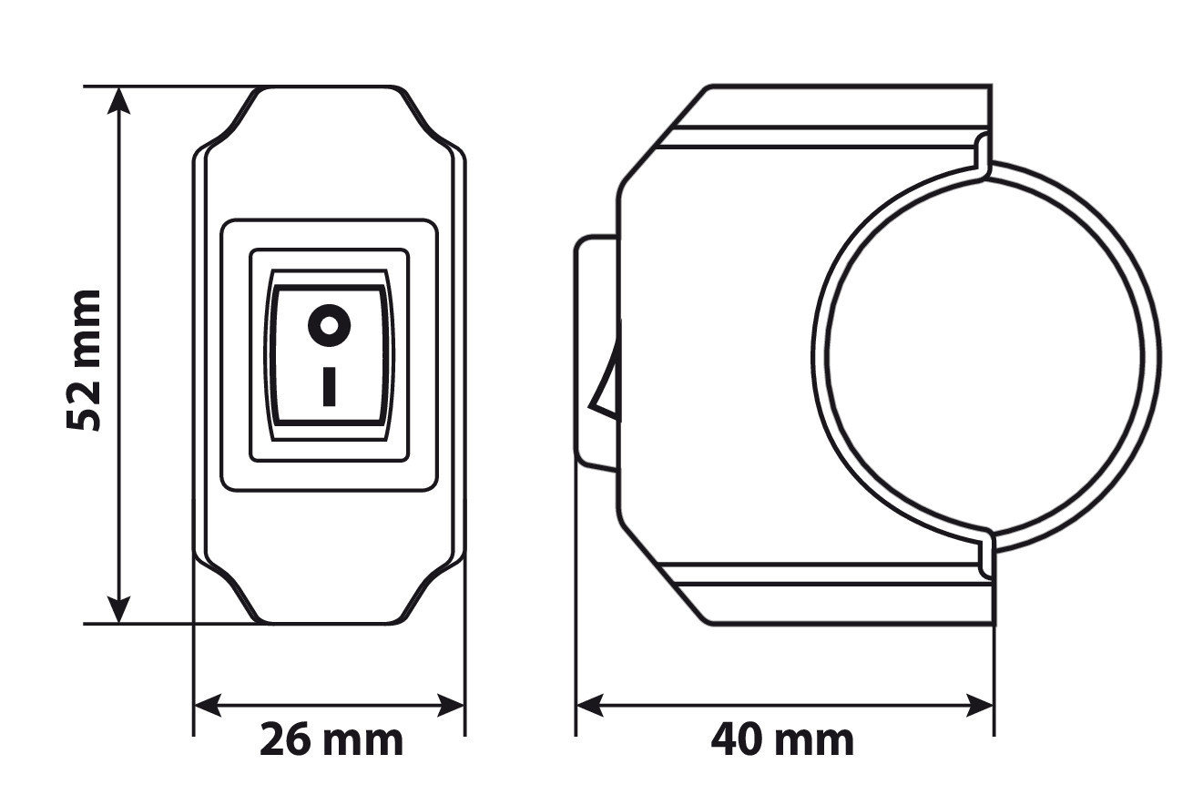 Interruttore impermeabile - 12V - 6A max - immagine 4