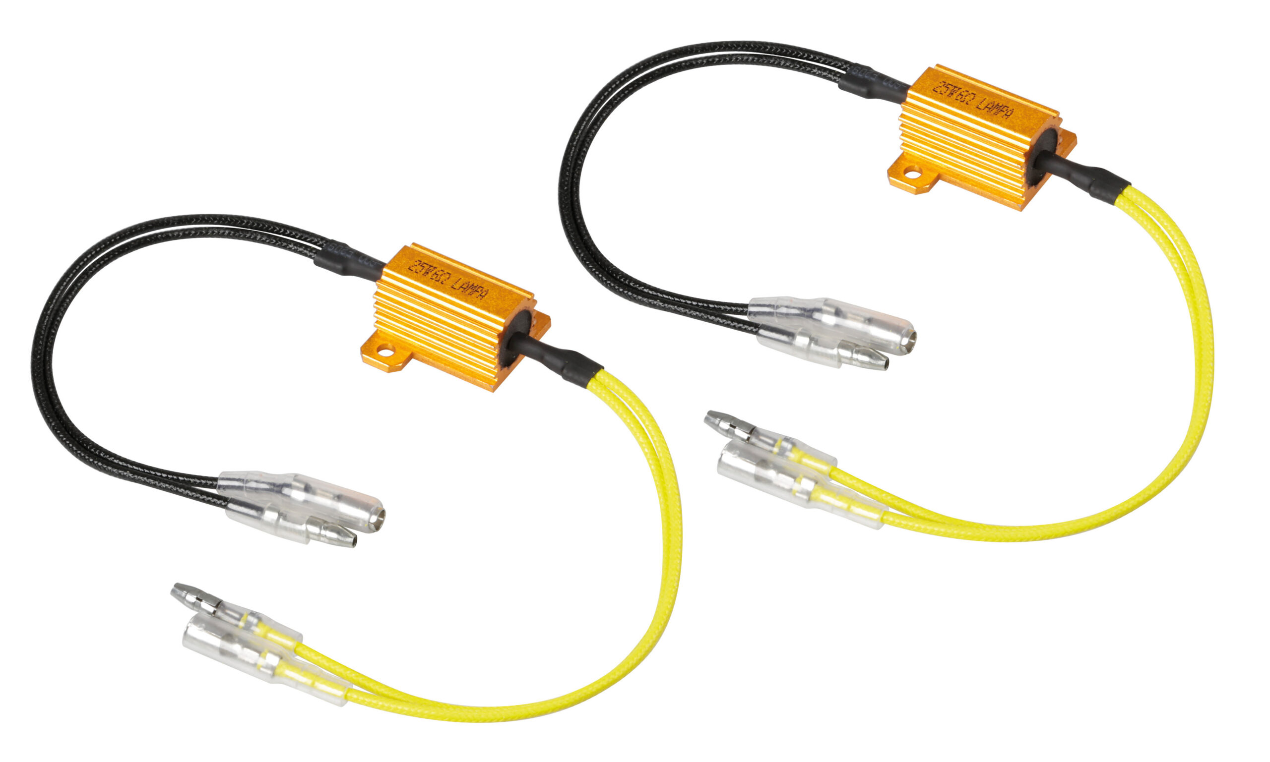 Resistenze pre-cablate con connettori rapidi, 2 pz - 12V - 6 OHM - 25 W - immagine 2