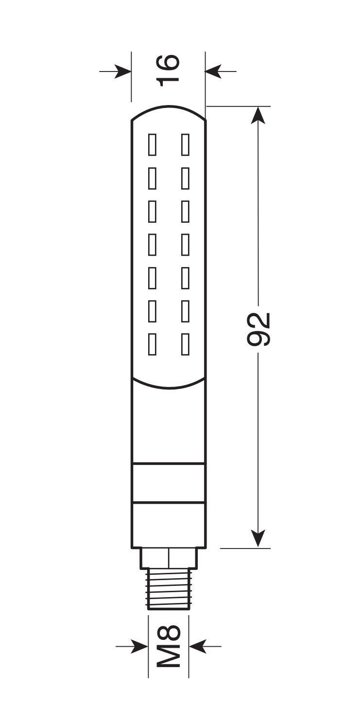 Line SQ Front, indicatori di direzione a led sequenziale e luce di posizione anteriori - 12V LED - immagine 2