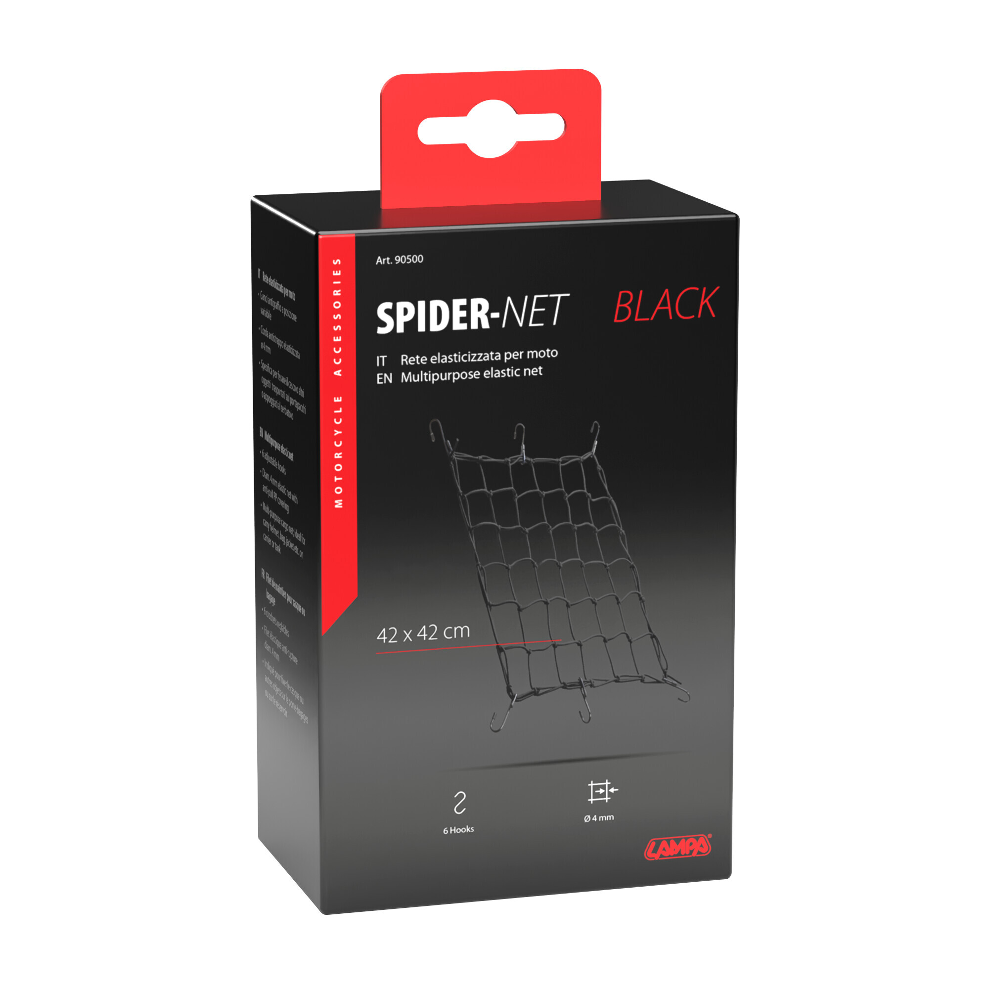 Spider, rete elasticizzata - Nero - immagine 4