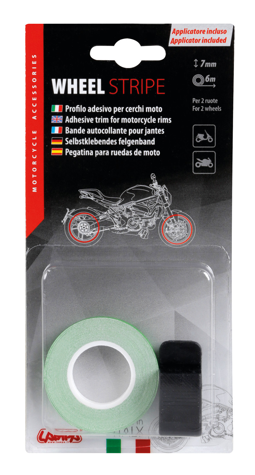 Wheel Stripe Racing, profilo adesivo per cerchi ruota - Verde - immagine 3