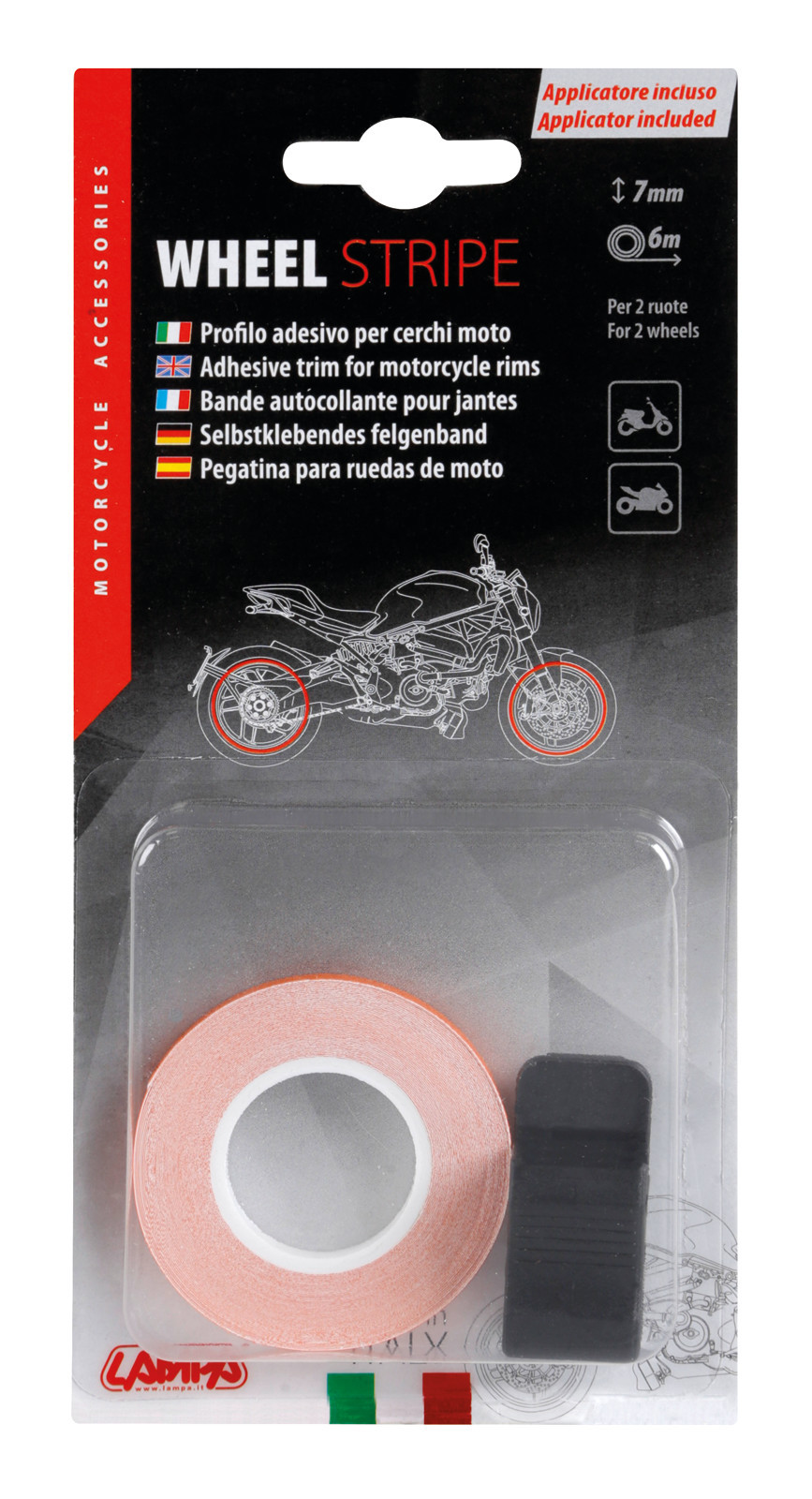 Wheel Stripe Racing, profilo adesivo per cerchi ruota - Arancione - immagine 2