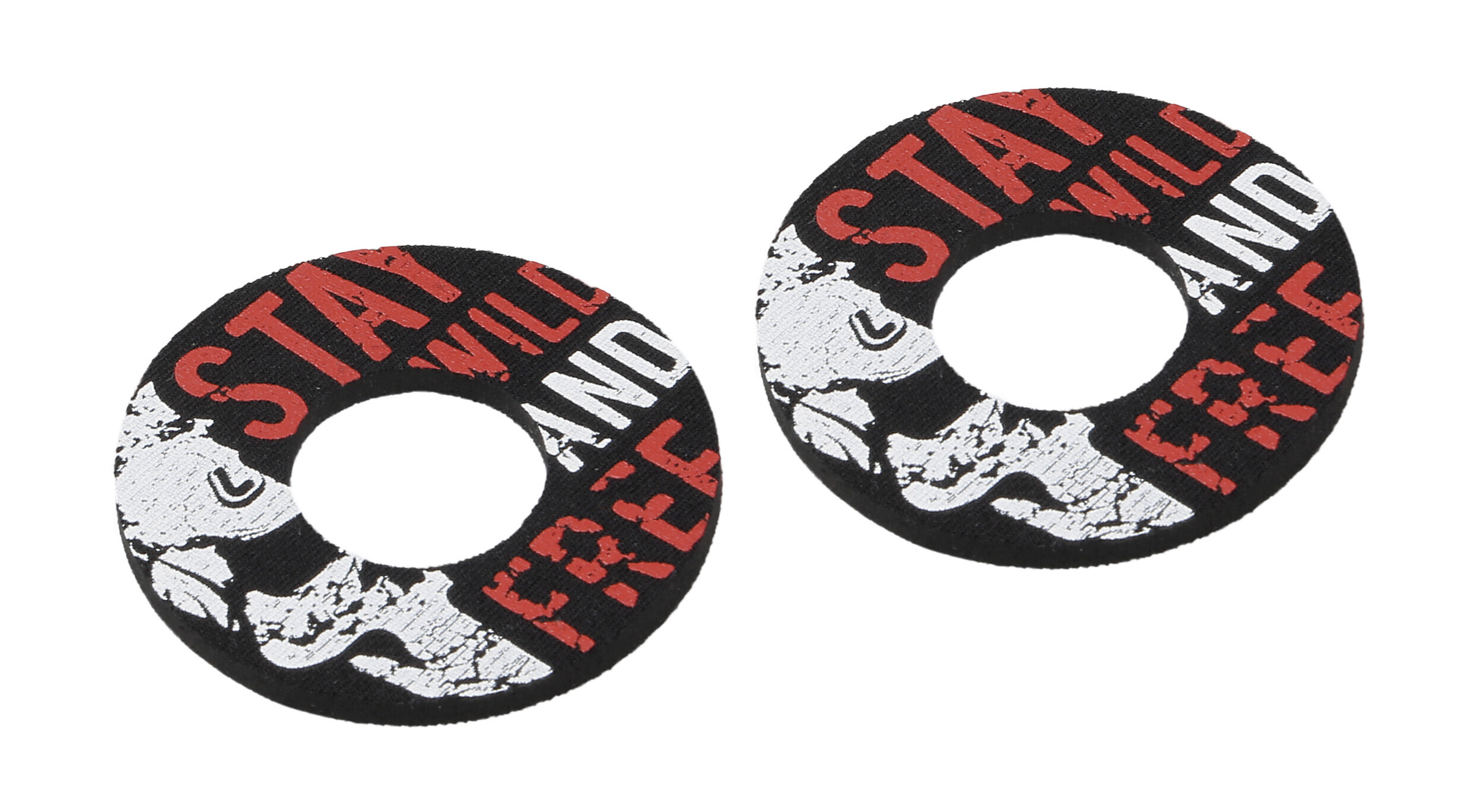 Donut Off-Road Grips, manopole universali - Grigio - Rosso - immagine 2