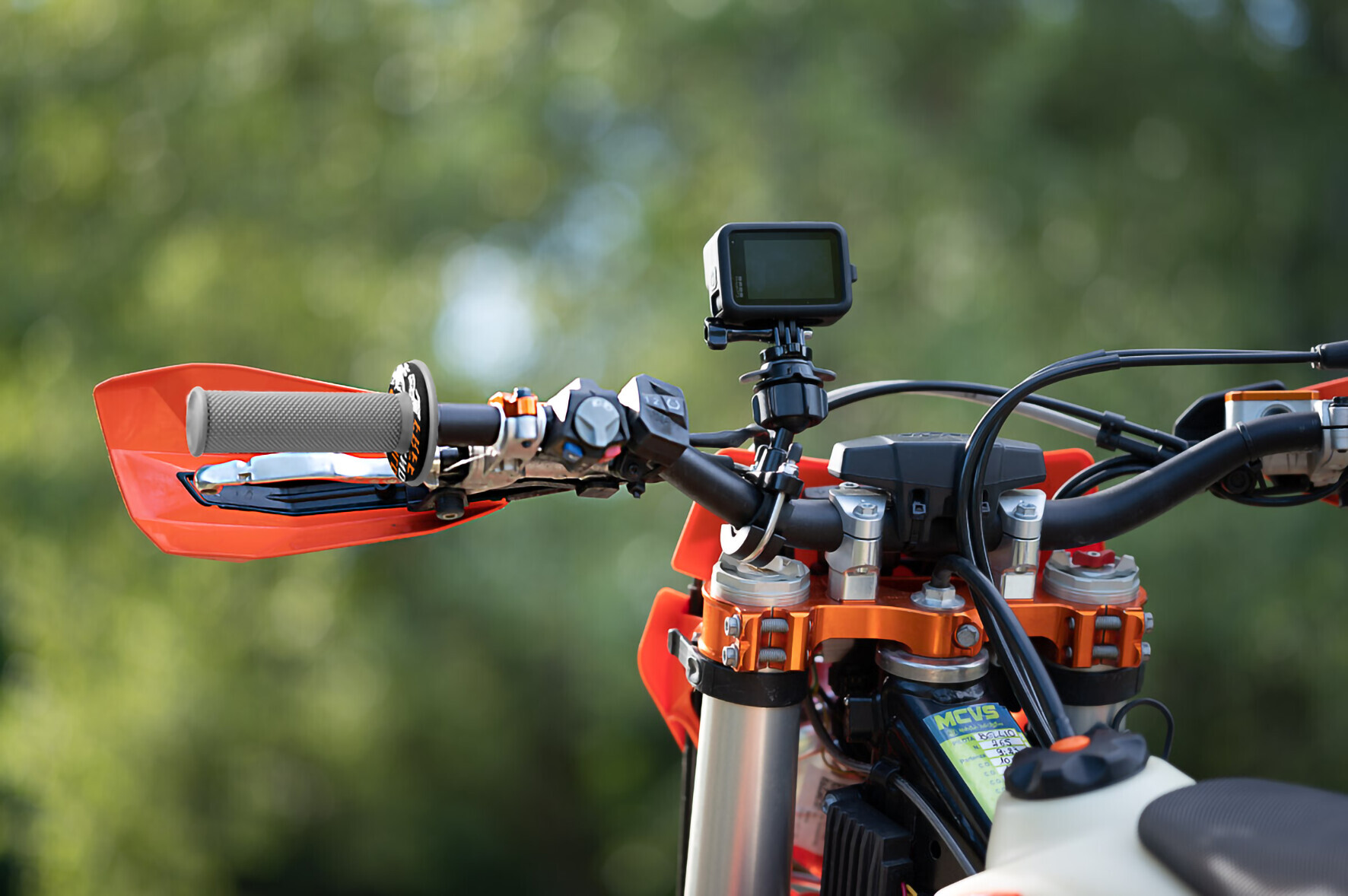 Donut Off-Road Grips, manopole universali - Grigio - Arancione - immagine 3