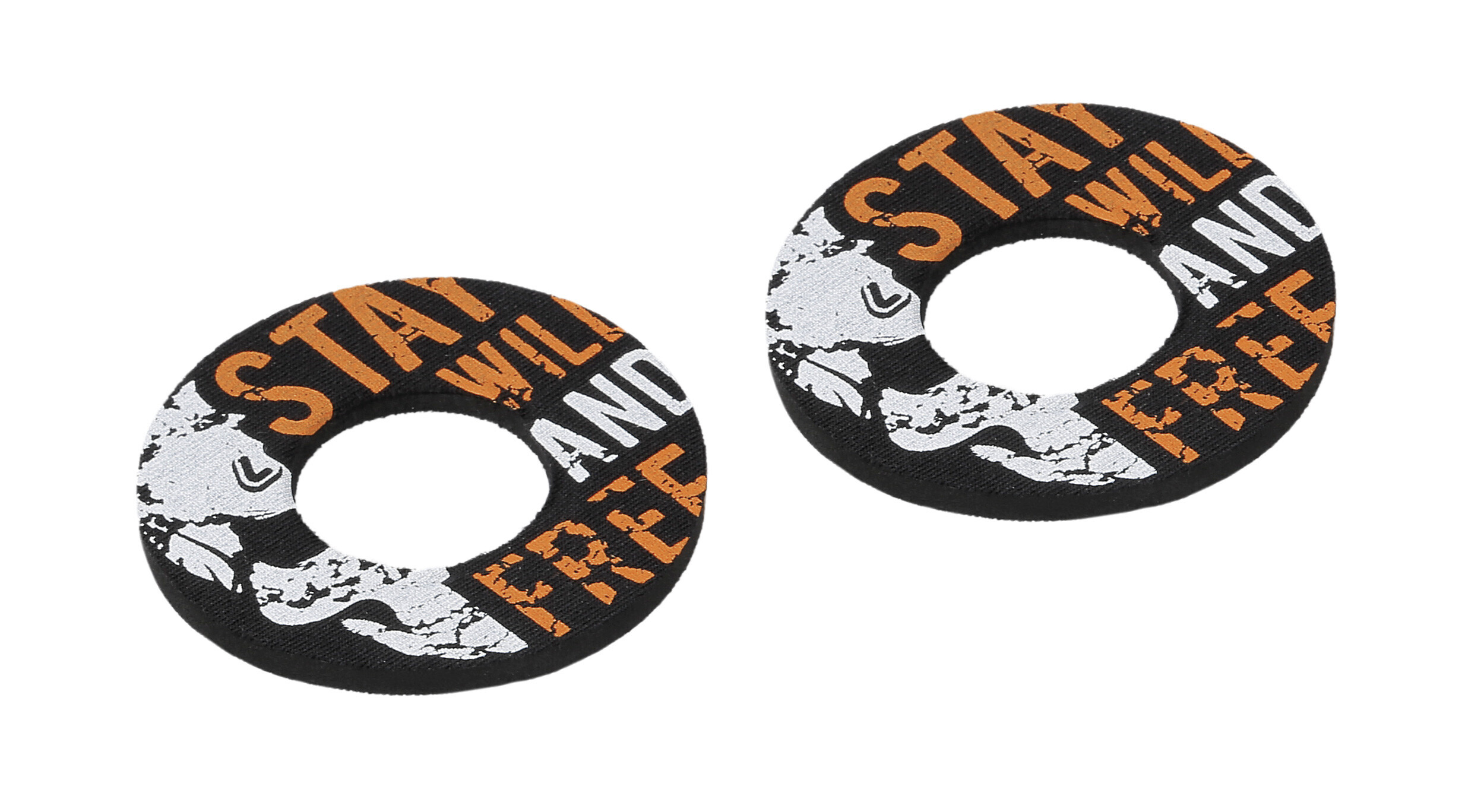 Donut Off-Road Grips, manopole universali - Grigio - Arancione - immagine 2
