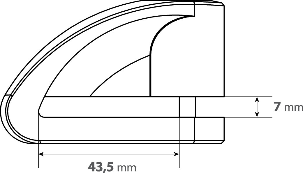 Stone, lucchetto bloccadisco - Perno Ø 5,5 mm - Nero - immagine 3