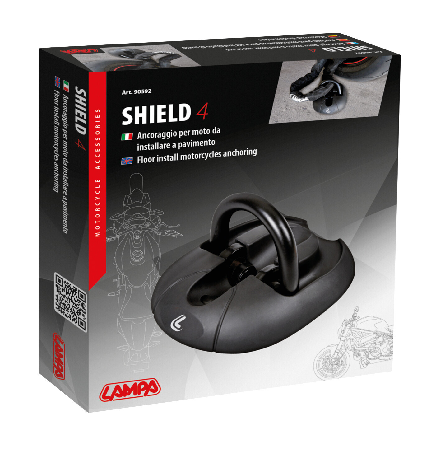 Shield 4, ancoraggio per moto da installare a pavimento - immagine 9