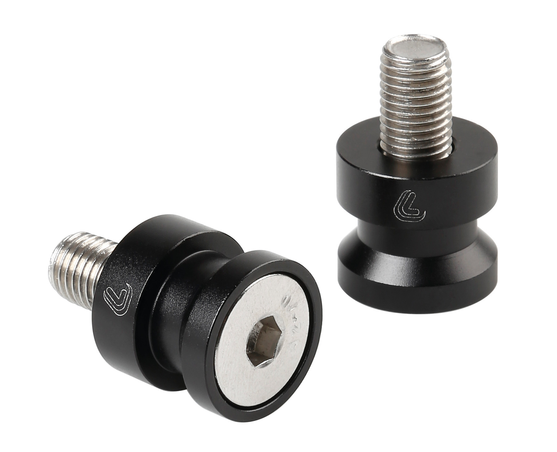 Coppia supporti cavalletto - M10x1,25 mm - Nero
