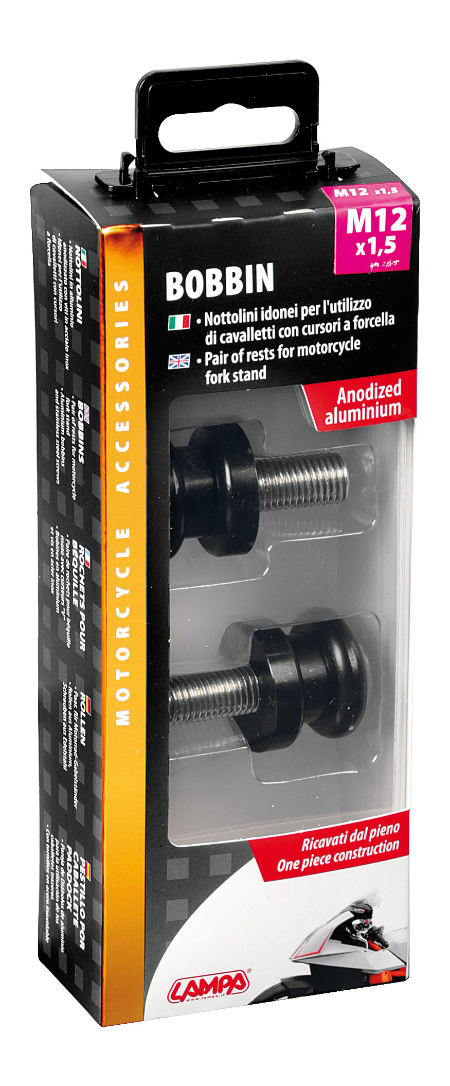 Coppia supporti cavalletto - M12x1,50 mm - immagine 2