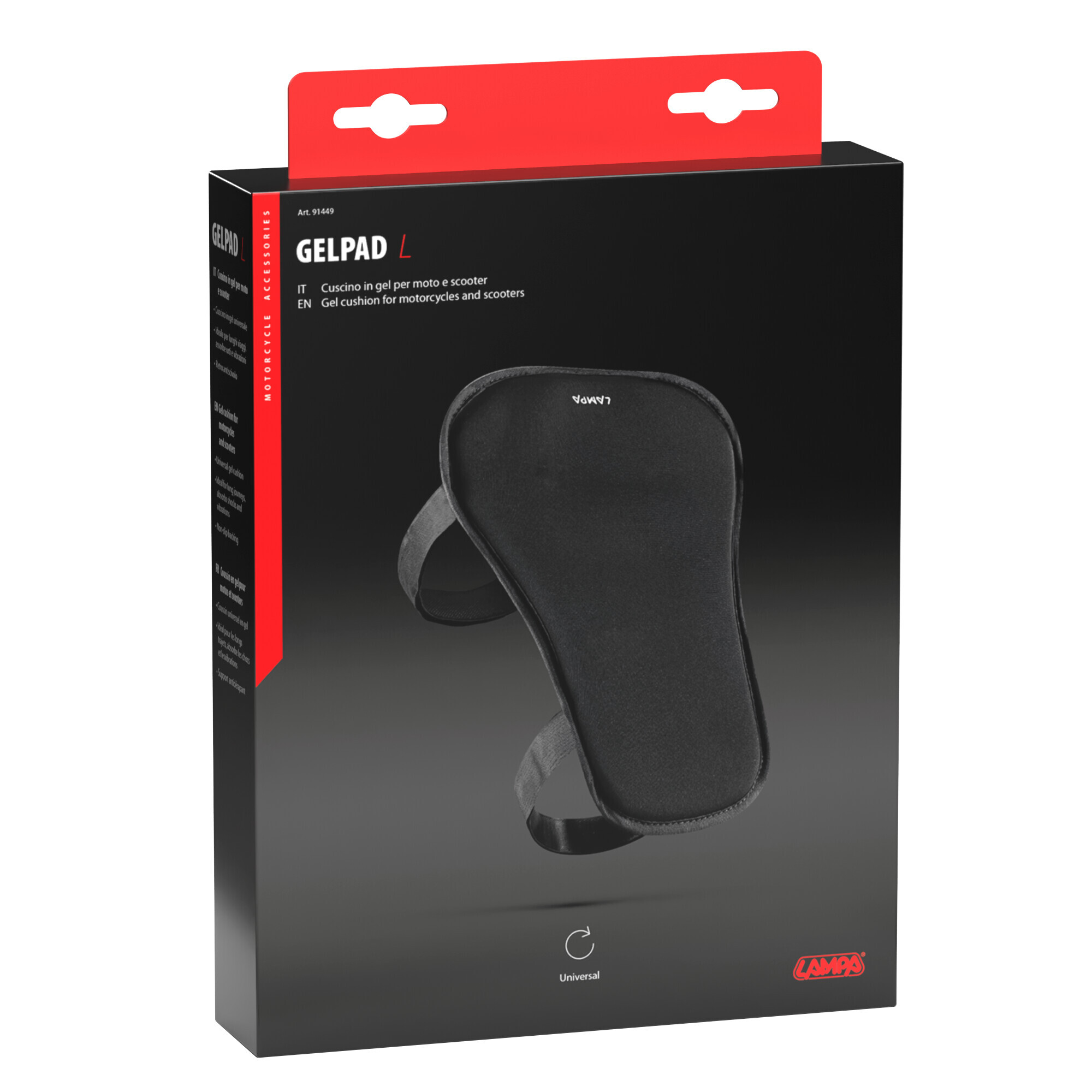 GelPad, cuscino in gel per moto e scooter - L - 29x22 cm - immagine 3