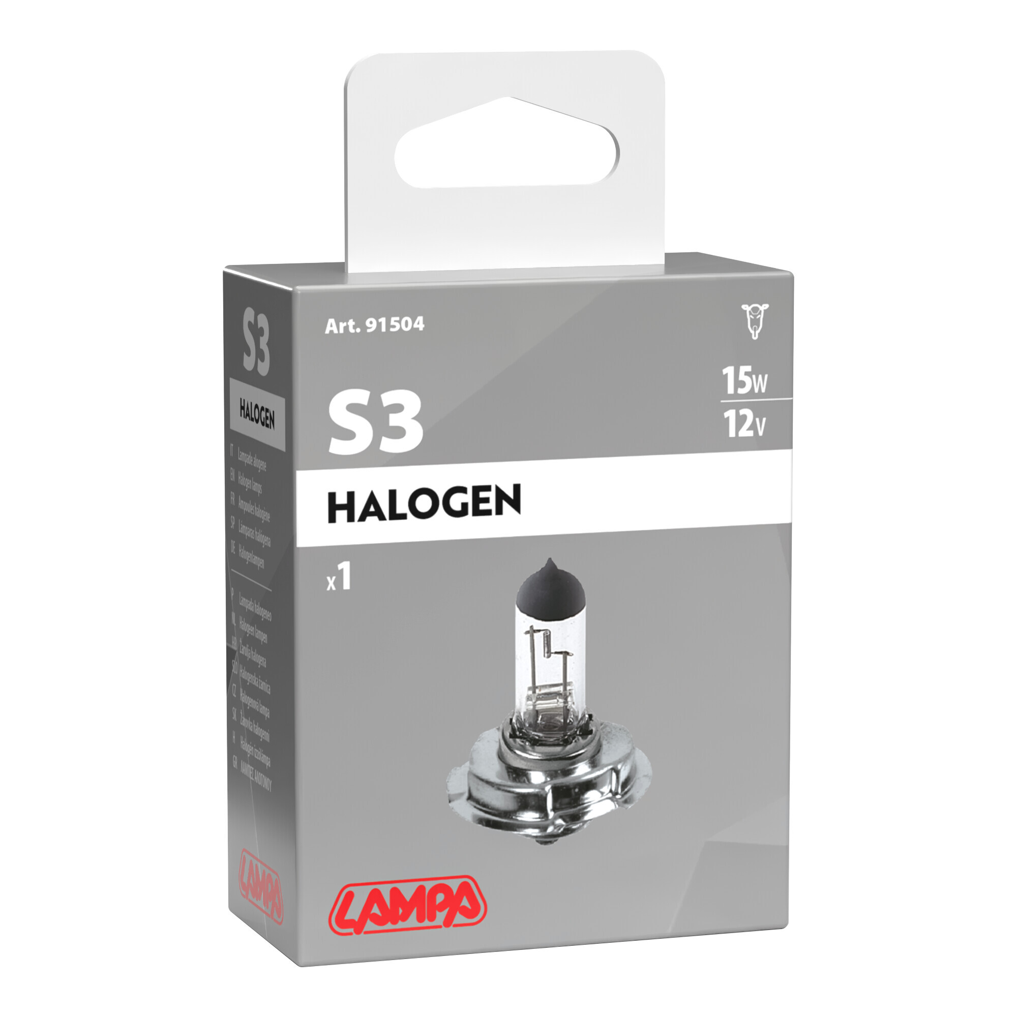 12V Lampada alogena - S3 - 15W - P26s - 1 pz - Scatola - immagine 4