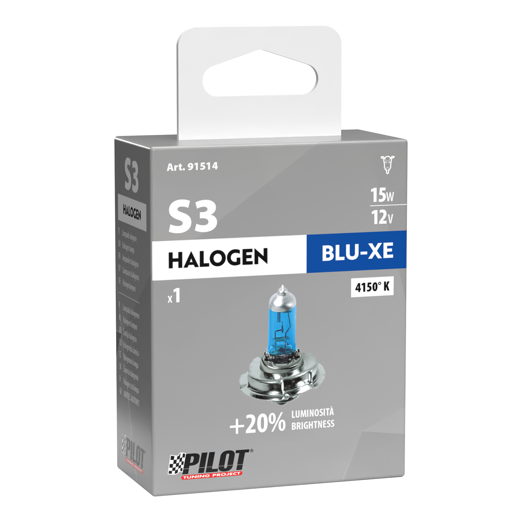 12V Lampada alogena Blu-Xe - S3 - 15W - P26s - 1 pz - Scatola - immagine 4