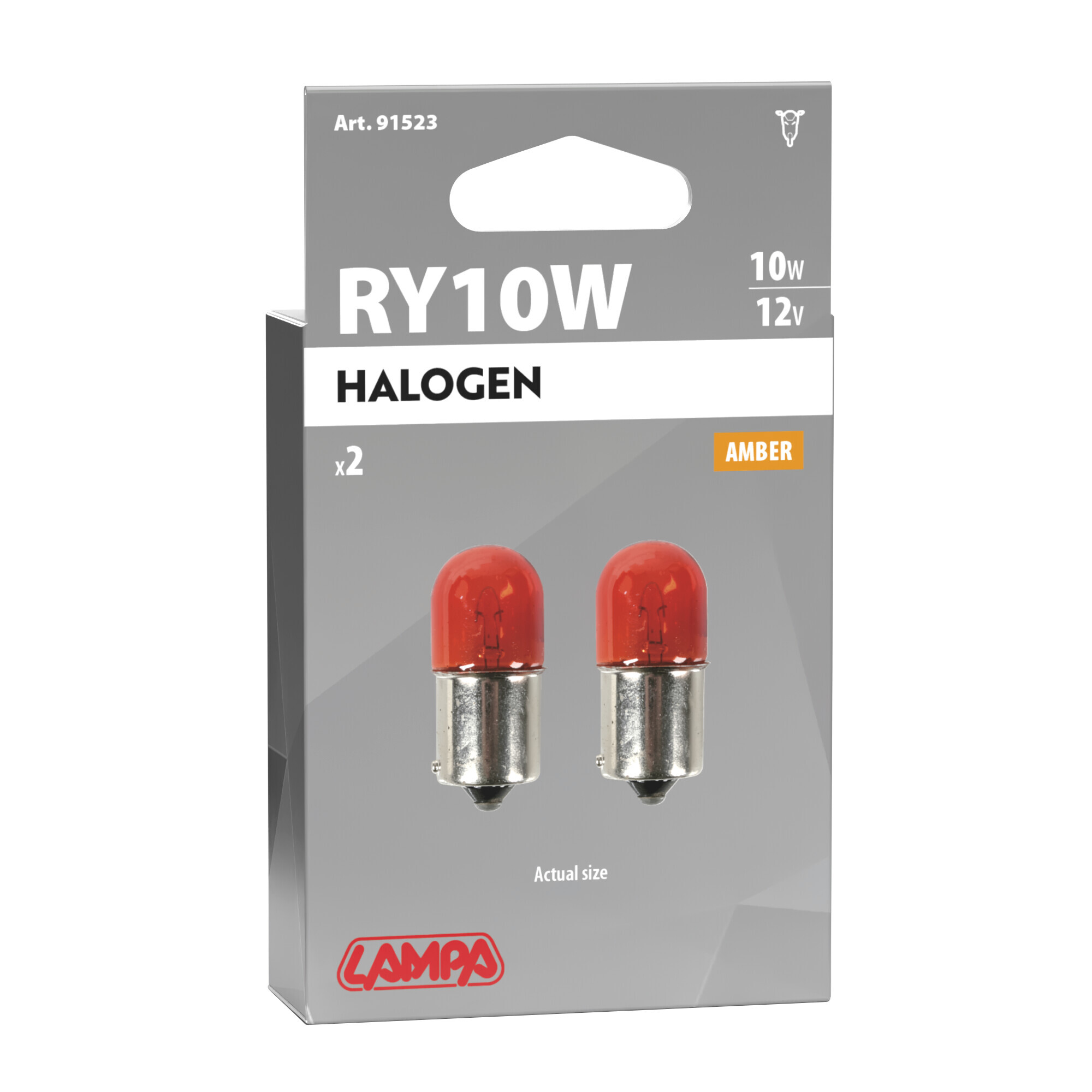 12V Lampada sferica - RY10W - 10W - BAU15s - 2 pz - Scatola - Arancio - immagine 4