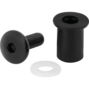 Screen Fit-Kits, kit dadi gommati con viti e rondelle (5 MA) - 10 pz - Nero
