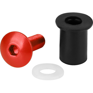Screen Fit-Kits, kit dadi gommati con viti e rondelle (5 MA) - 10 pz - Rosso
