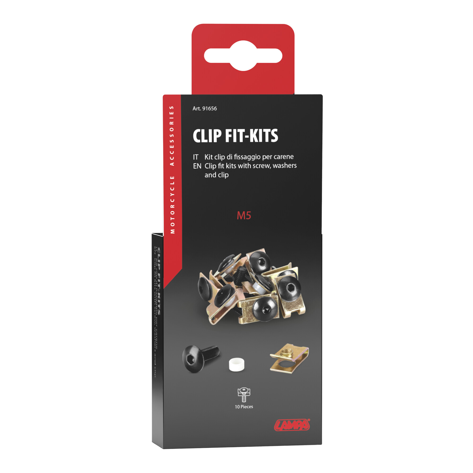 Clip Fit-Kits, kit clip di fissaggio per carene (5 MA) - 10 pz - Nero - immagine 4