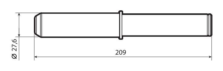 Pin per cavalletti monobraccio - Ø 27,6 mm - immagine 2