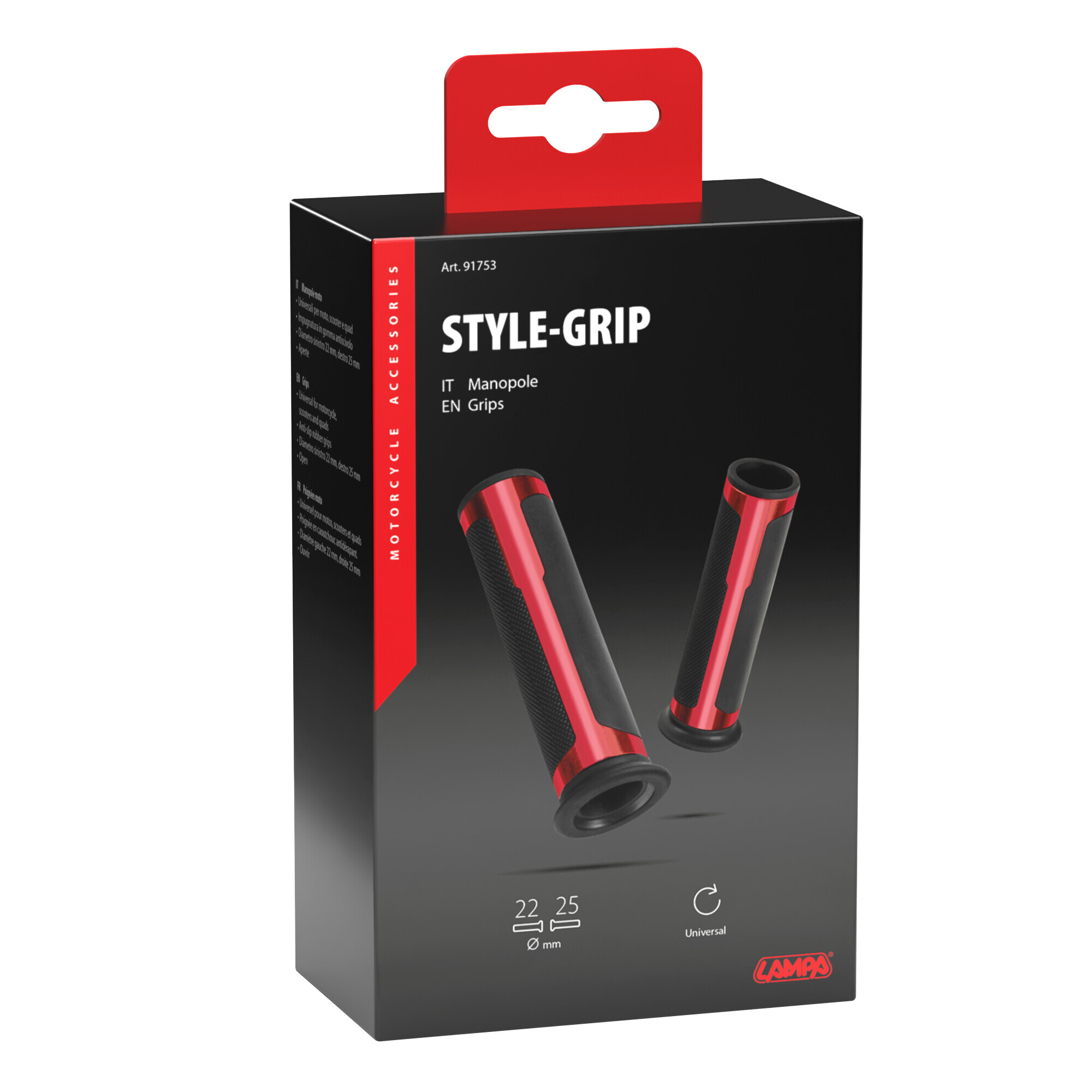 Style-Grip, manopole universali - Rosso - immagine 2