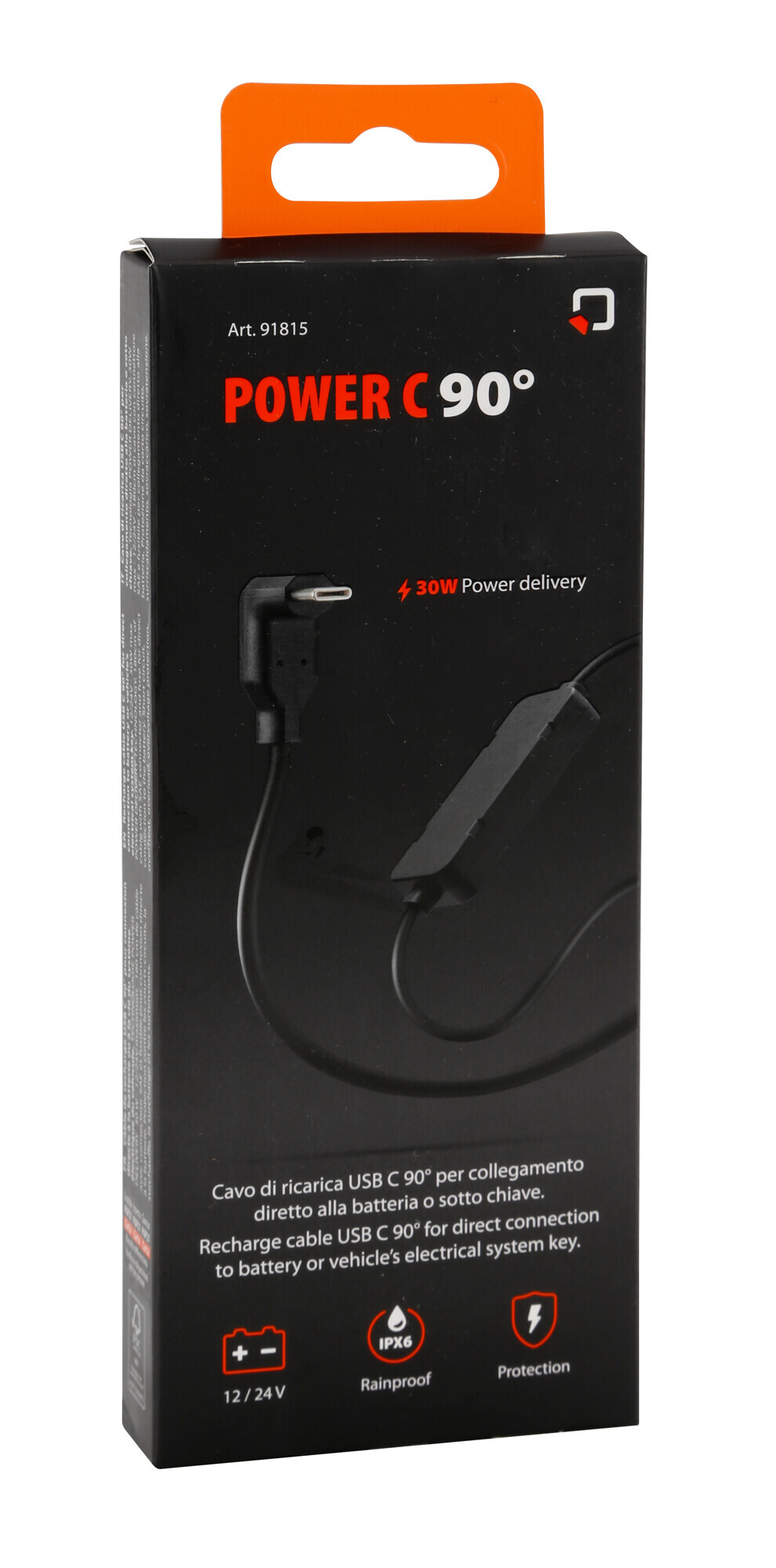 Power C 90° - Cavo di ricarica USB C, collegamento diretto batteria - 12/24V - immagine 7