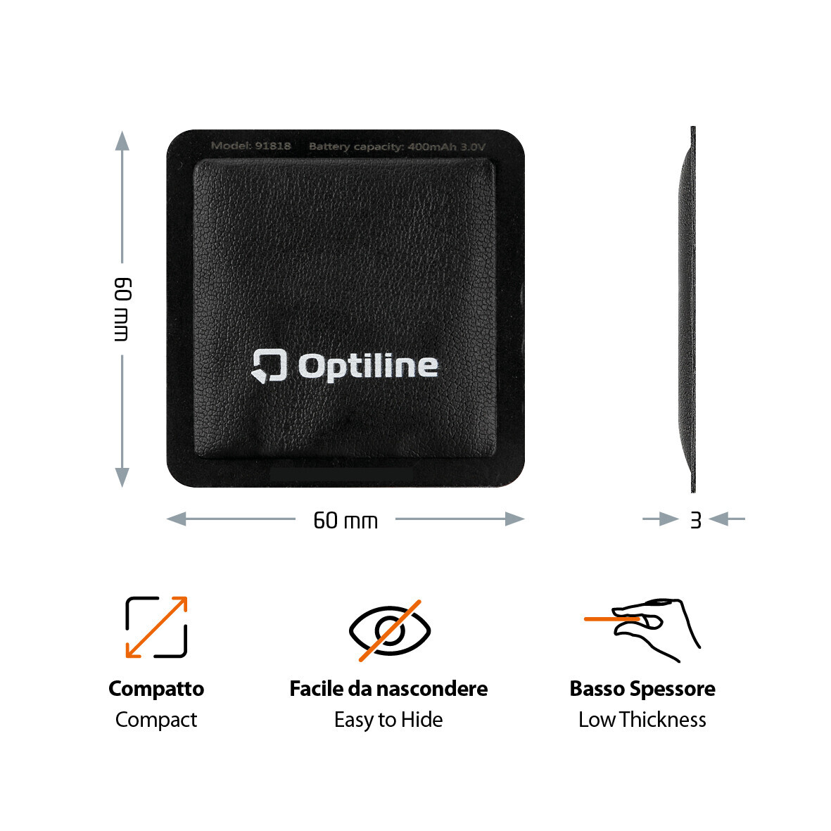 Opti Tracker Compact, Localizzatore Ultra-Sottile Adesivo - immagine 7