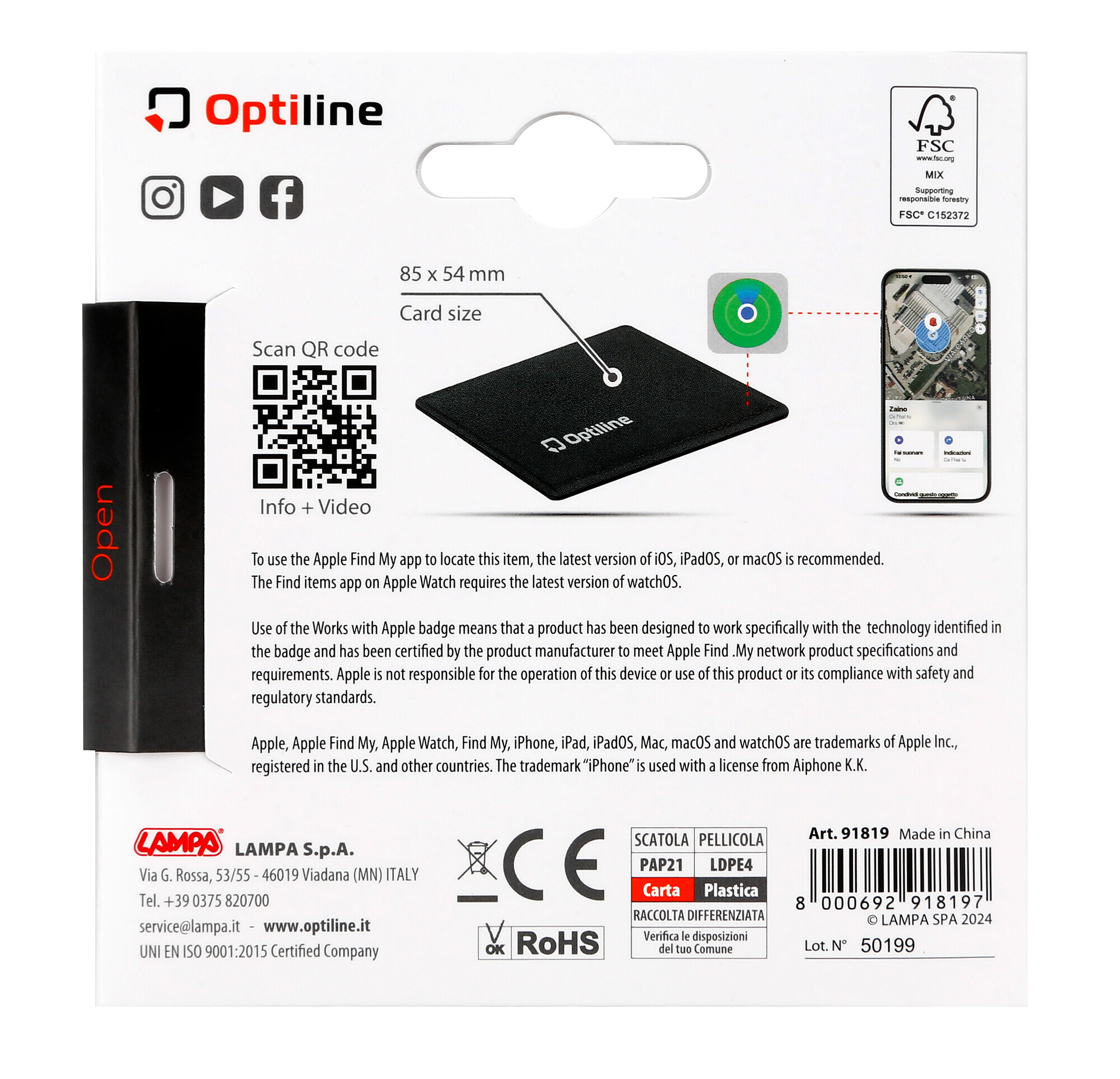 Opti Tracker Flex, Localizzatore Pieghevole Ultra-Sottile Adesivo - immagine 8